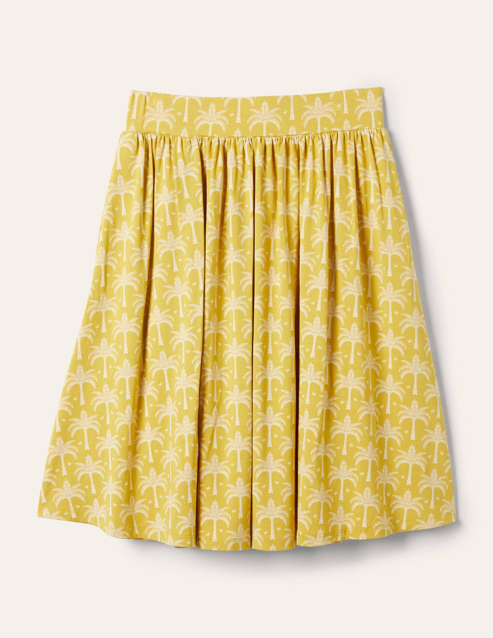 Pull On Jersey Mini Skirt-Butter, Paradise Palm - Image 5
