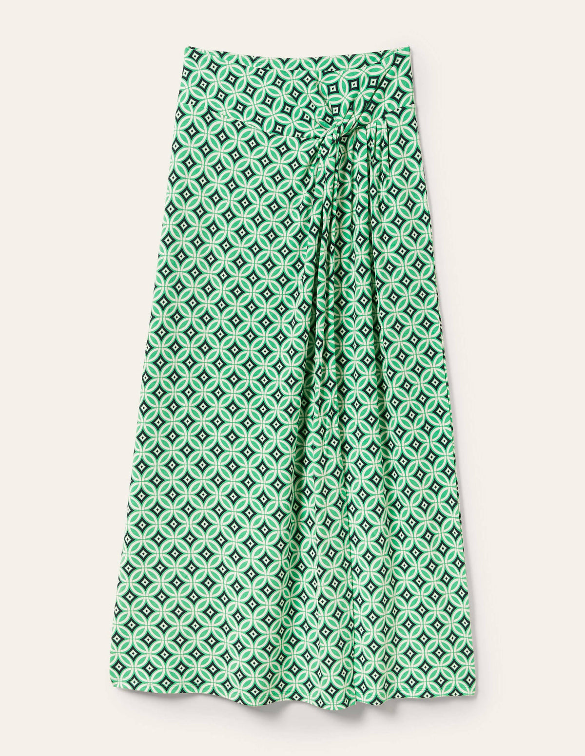 Knot Waist Jersey Midi Skirt-Green Lagoon, Diamond Trance-5
