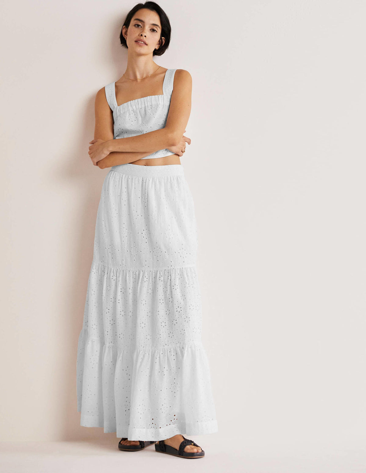 Hazel Broderie Maxi Skirt-White, Broderie-1