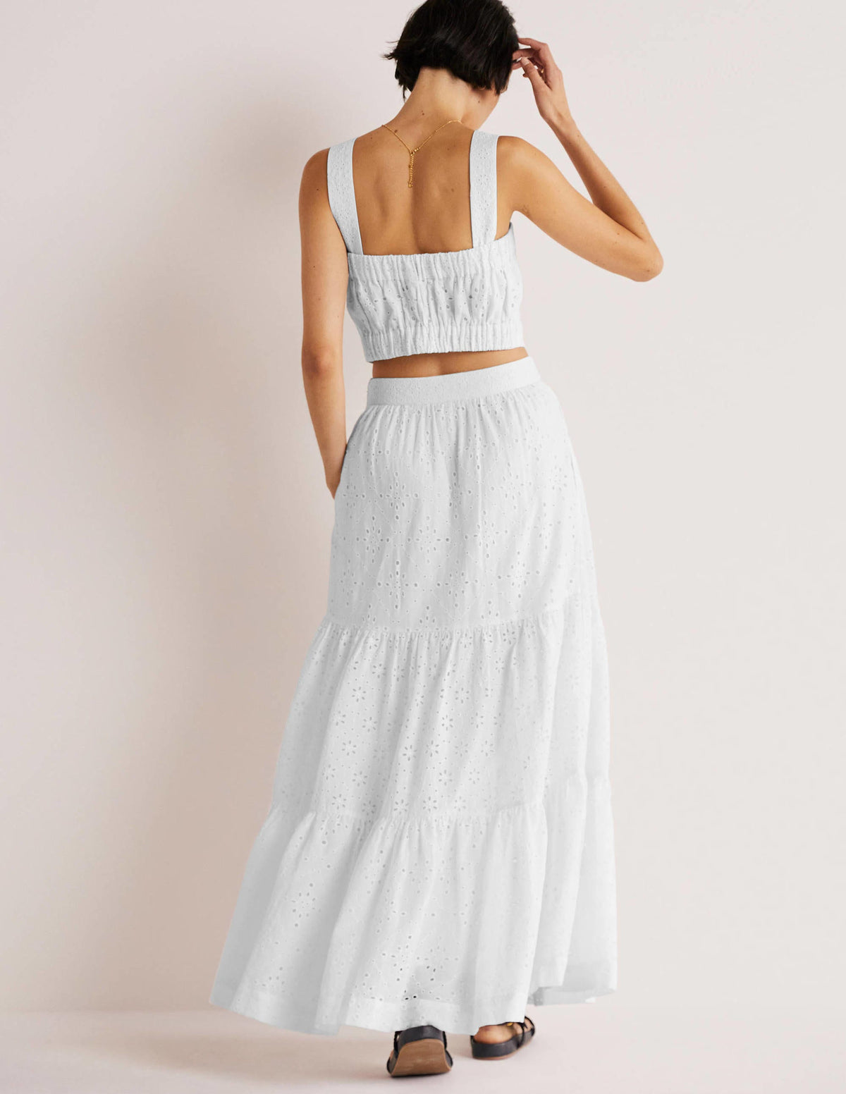 Hazel Broderie Maxi Skirt-White, Broderie - Image 3