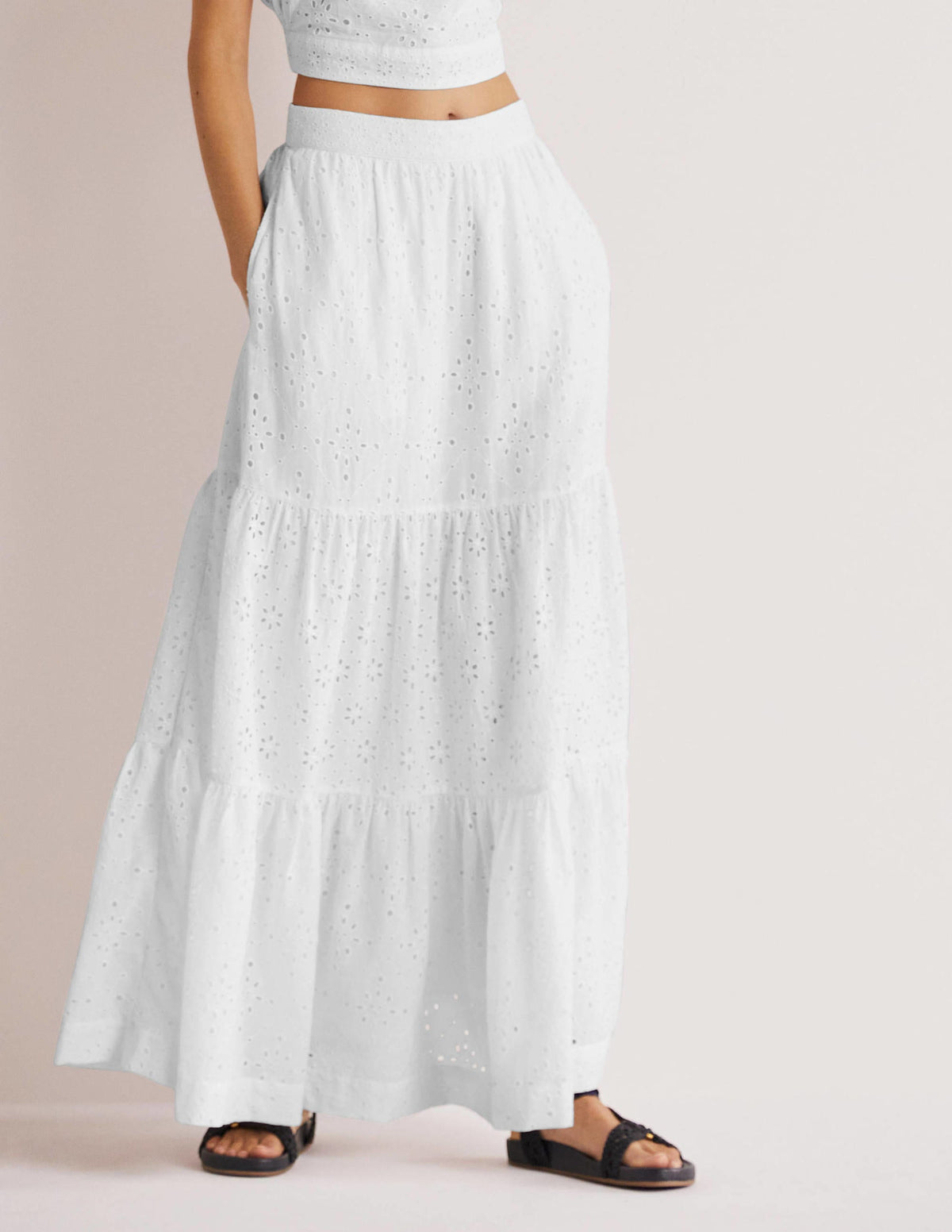 Hazel Broderie Maxi Skirt-White, Broderie-4