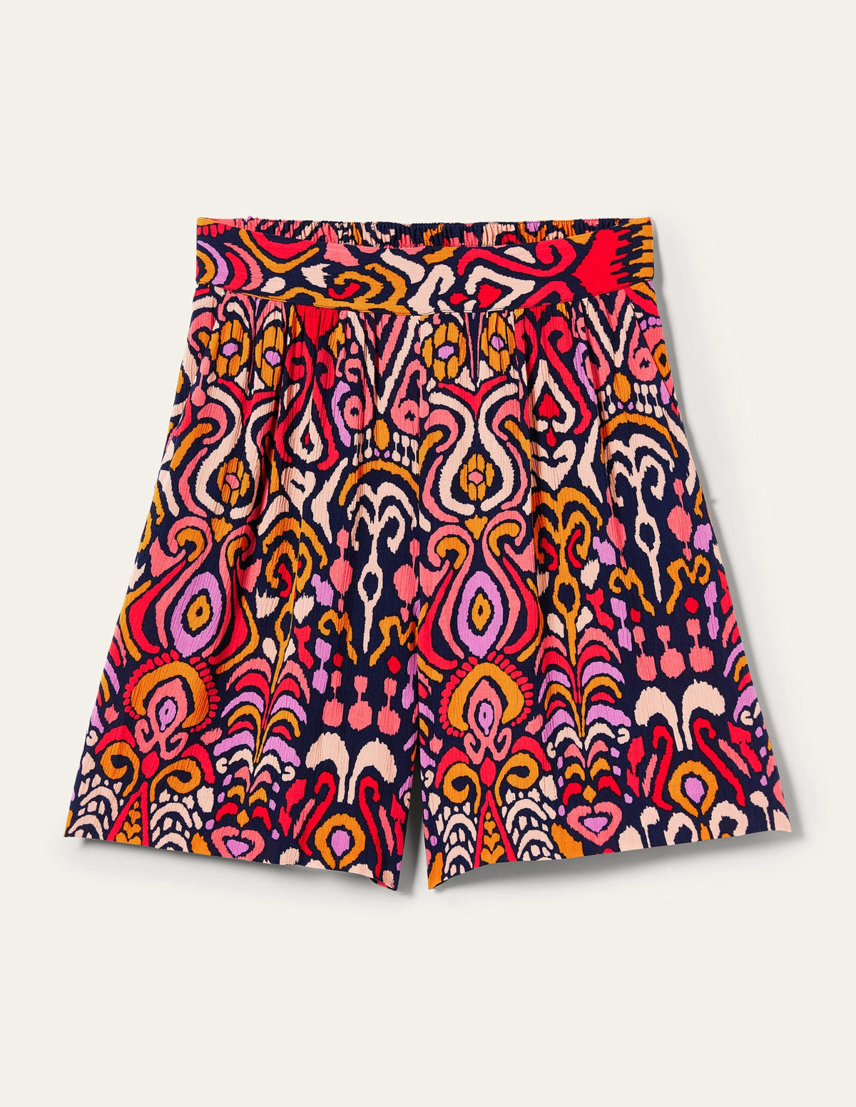 Grace Crinkle Shorts-French Navy, Ikat Charm-5