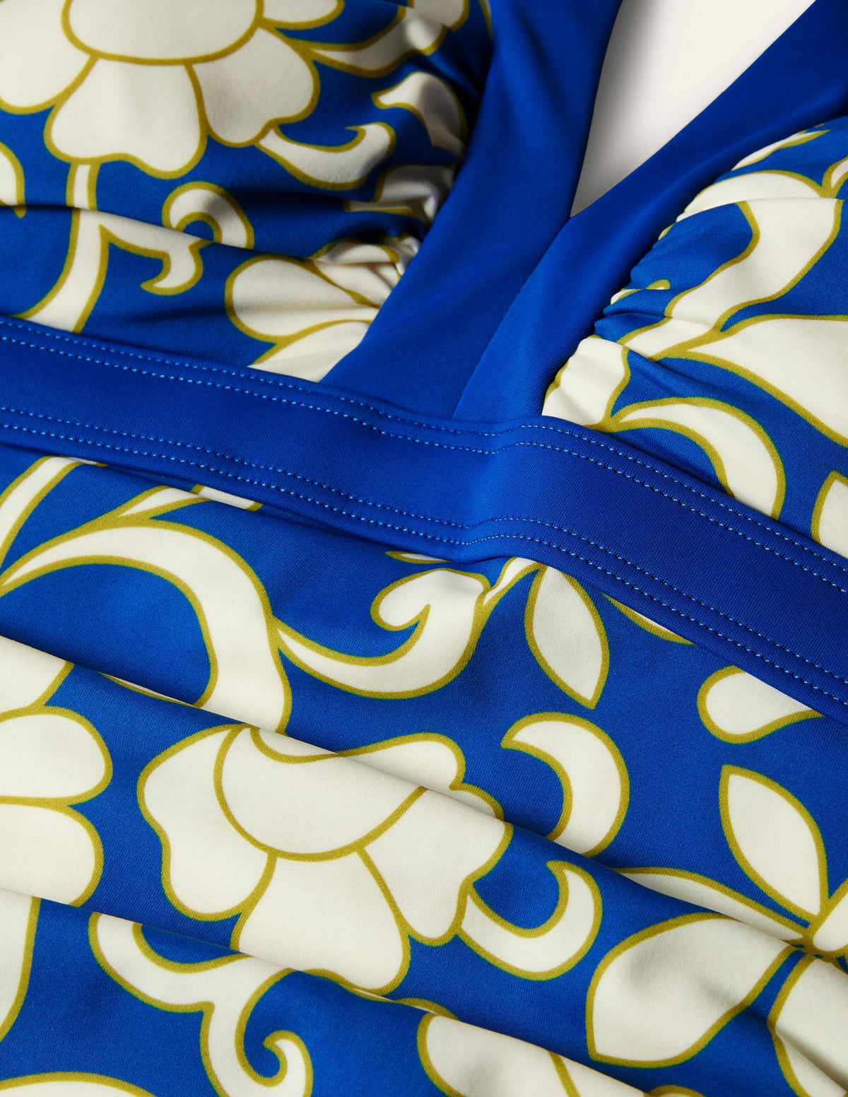 Corsica V-neck Swimsuit-Atlantic Ocean, Abstract Petal - Image 5