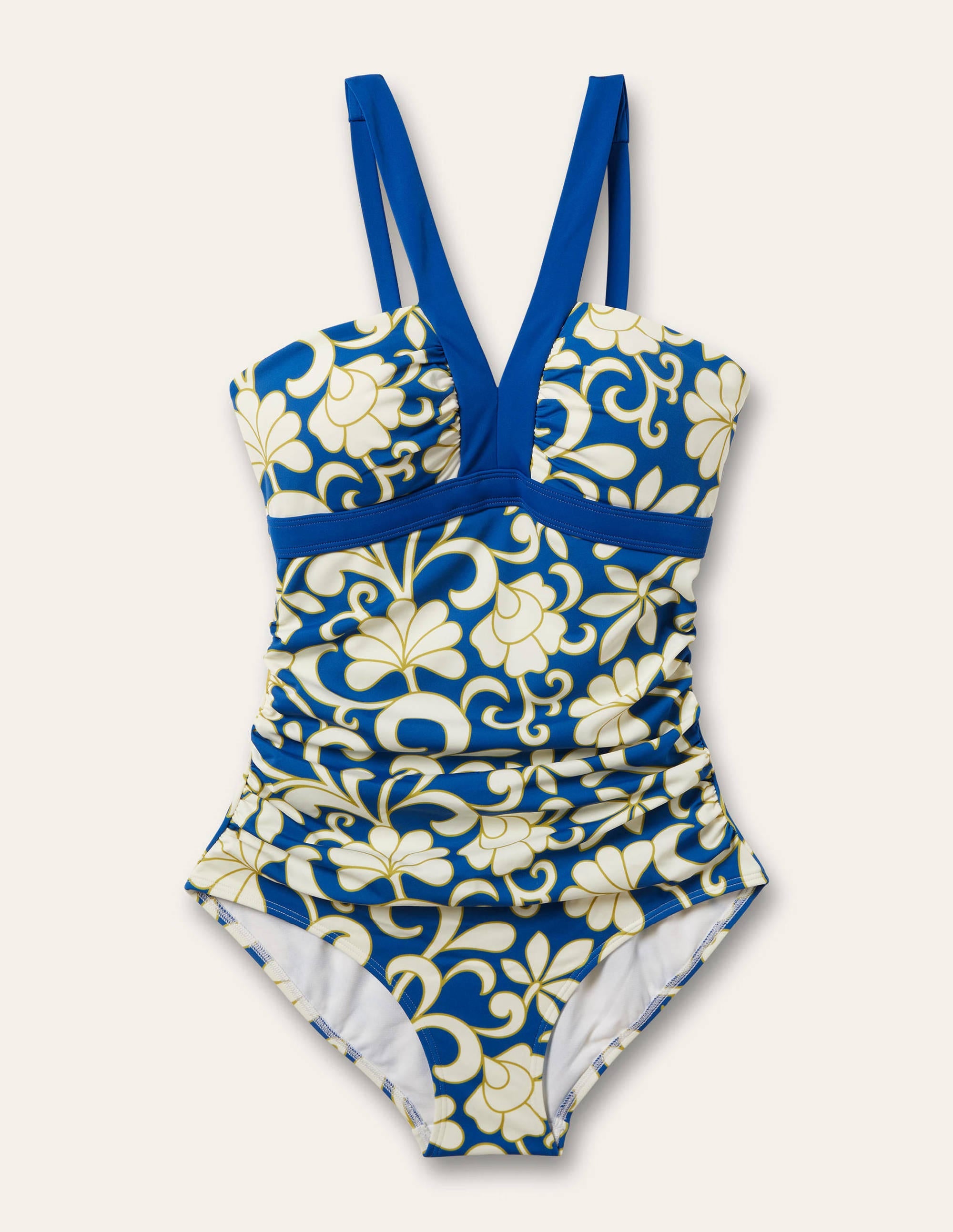 Corsica V-neck Swimsuit-Atlantic Ocean, Abstract Petal - Image 6
