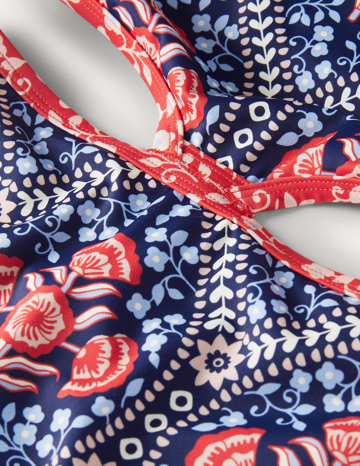 Alba Cut-out Detail Swimsuit-French Navy, Poppy Garden - Image 6