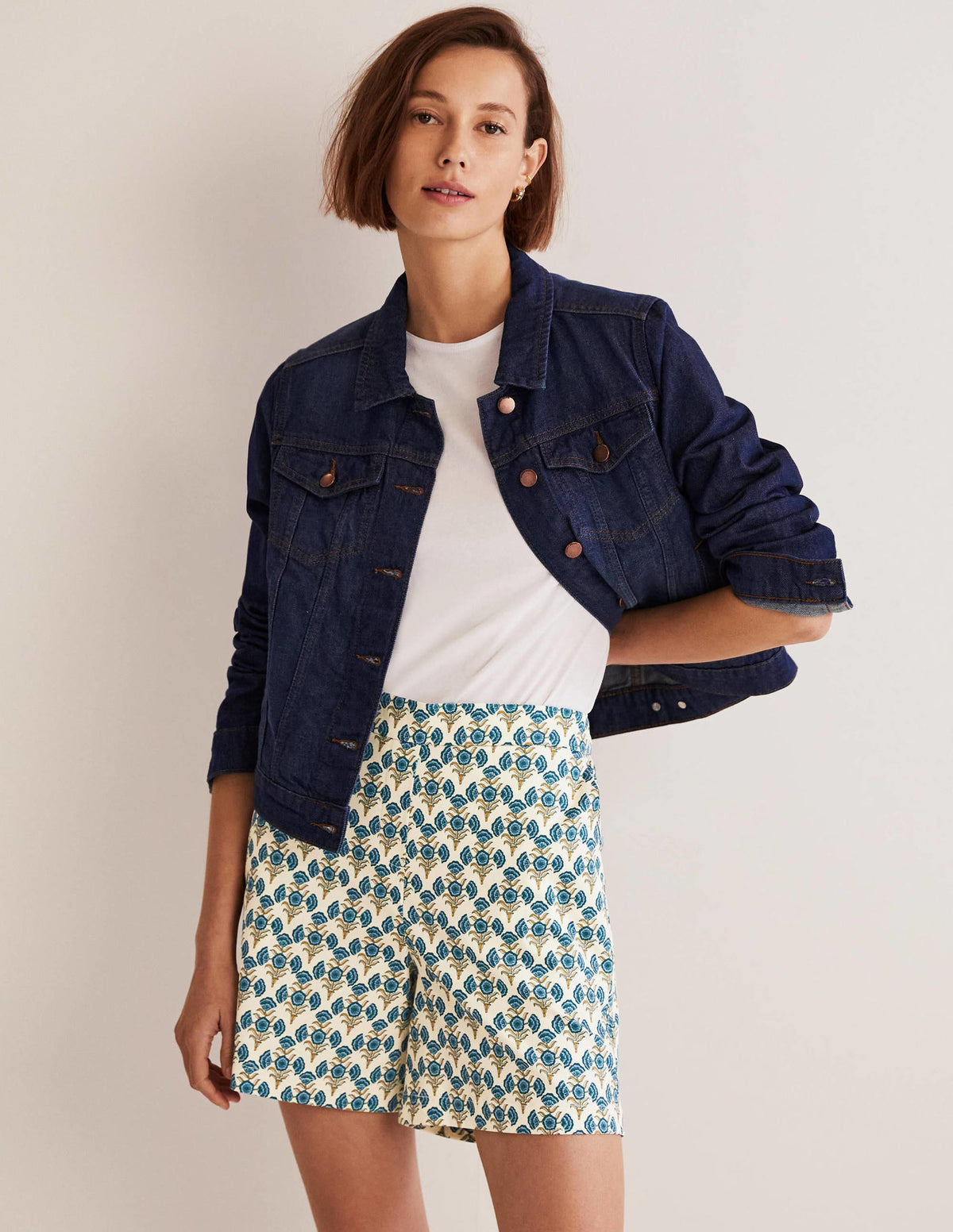 Pull On Shorts-Chesapeake Bay, Poppy Geo - Image 1