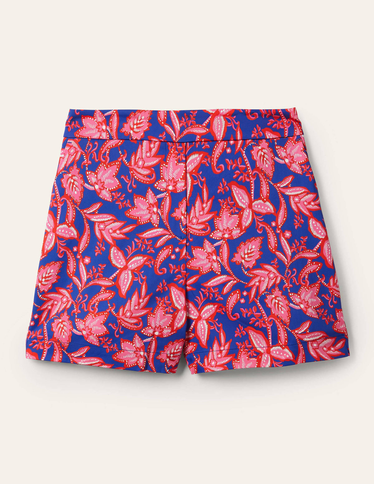 Pull On Shorts-Strawberry Daiquiri, Flora-5