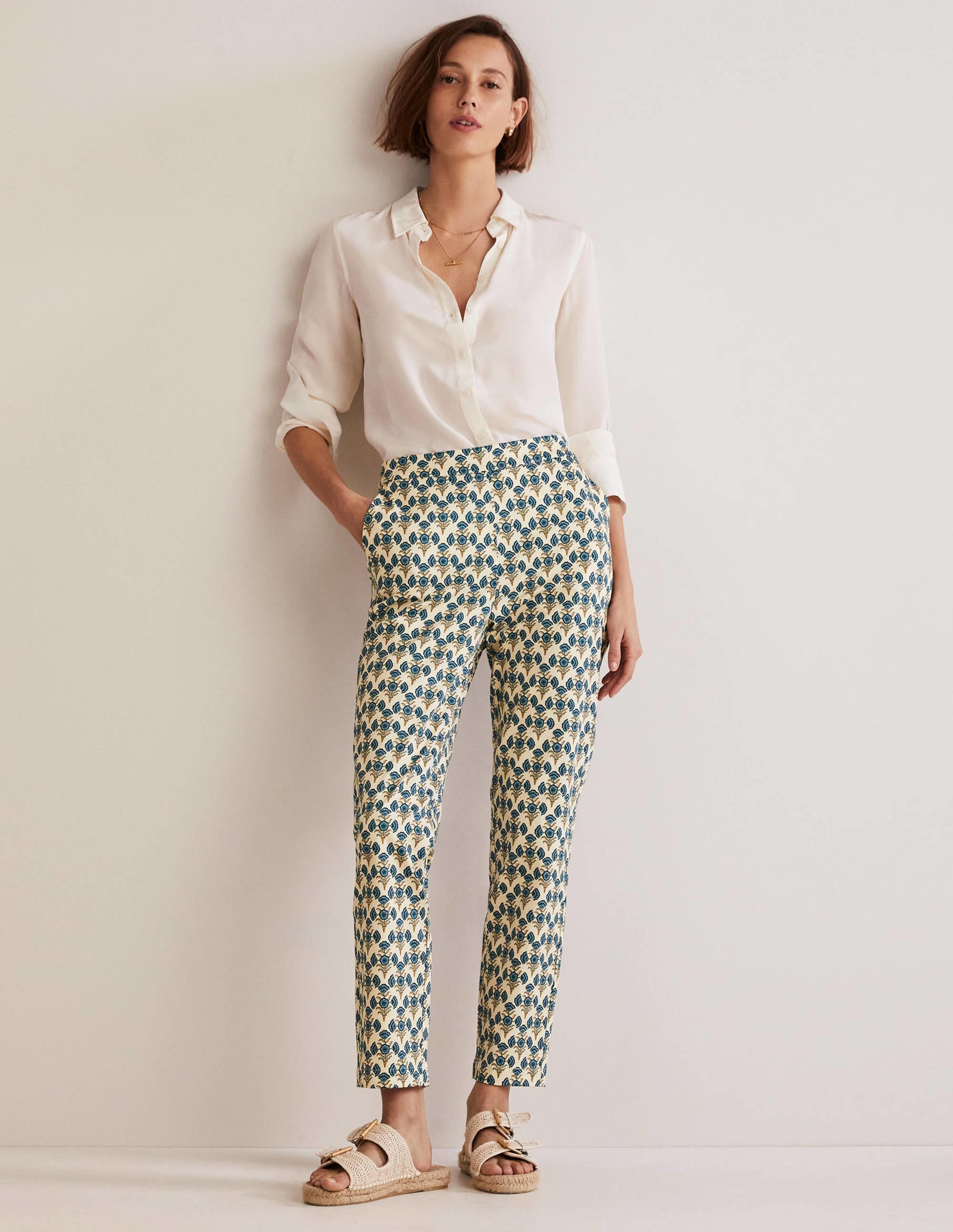 Pull On Pants-Chesapeake Bay, Poppy Geo - Image 1