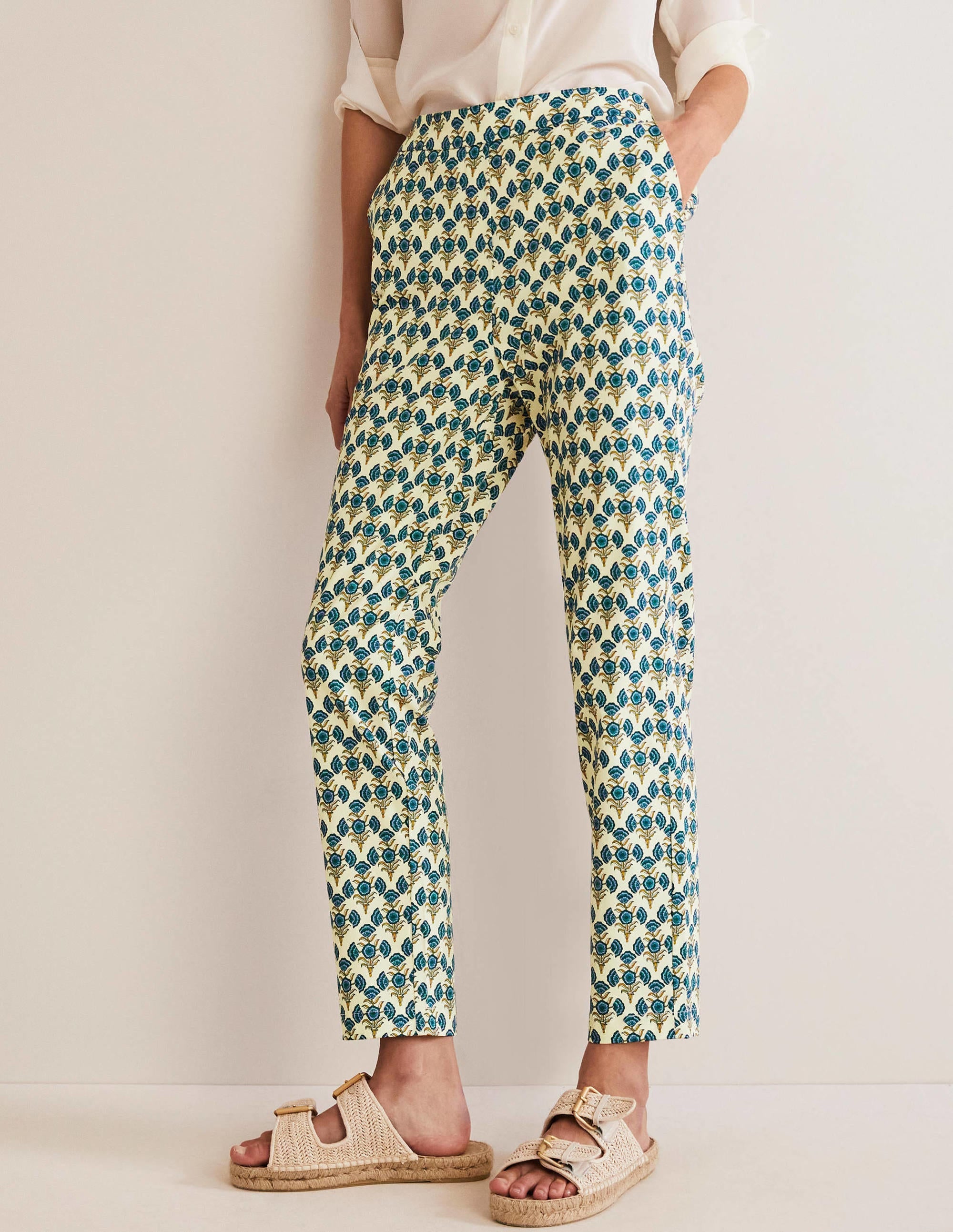 Pull On Pants-Chesapeake Bay, Poppy Geo - Image 3