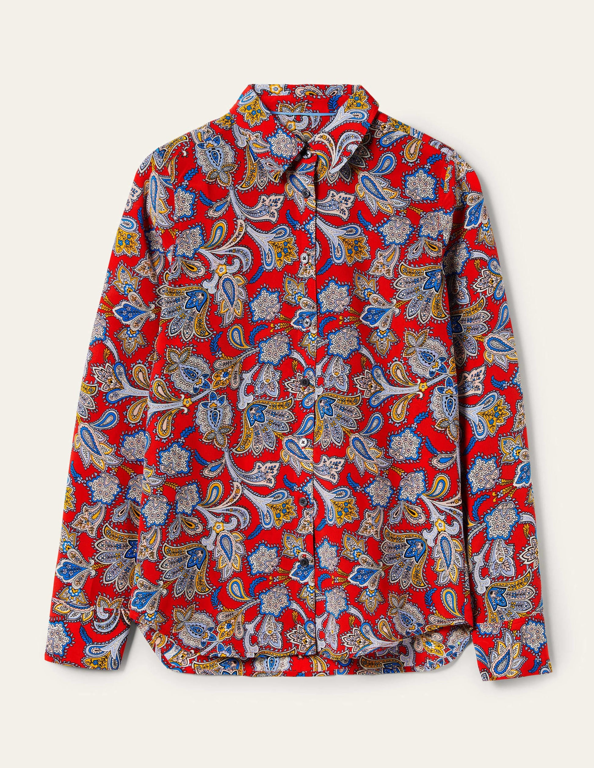 Silk Shirt-Aurora Red, Paisley Bud-7