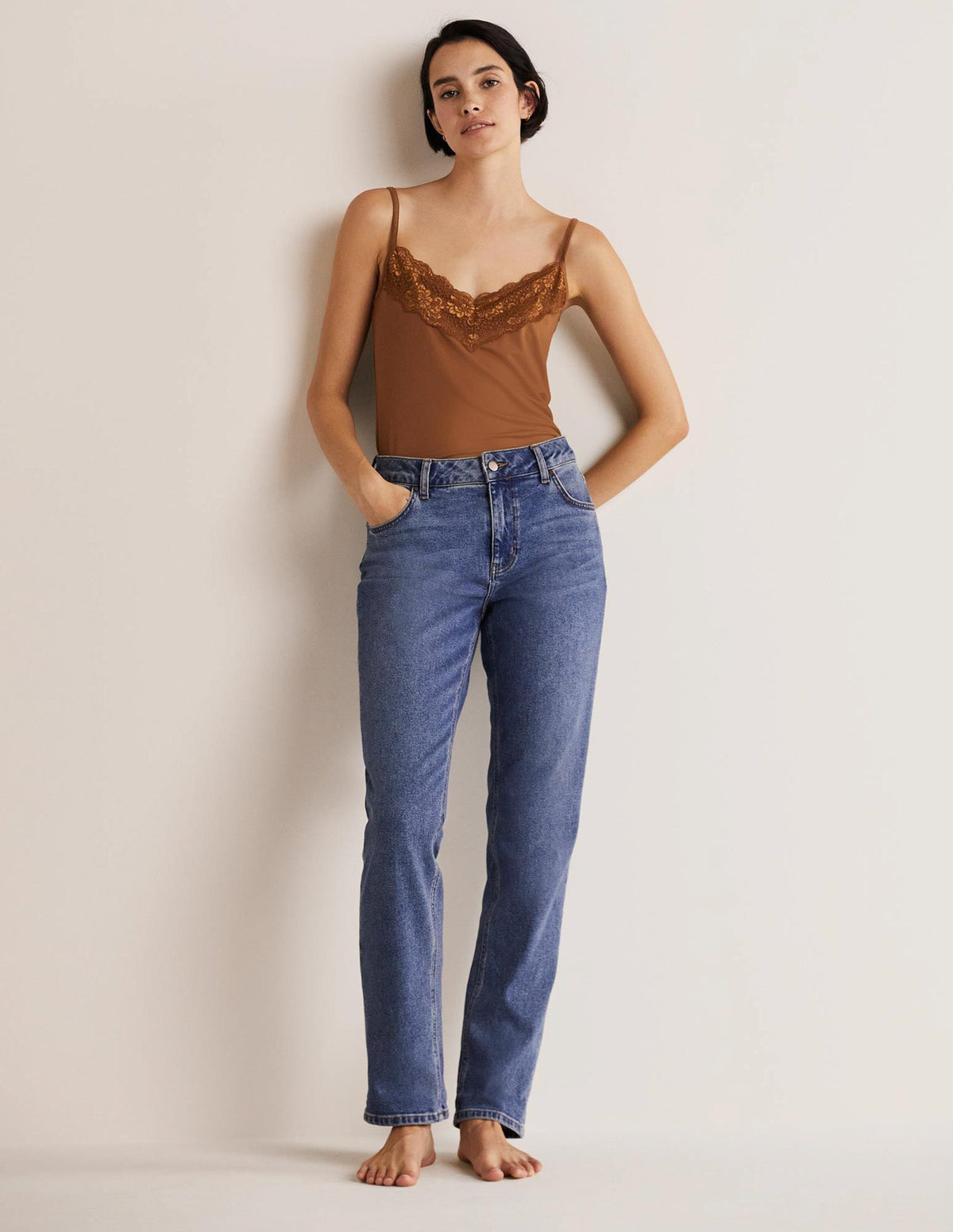 Lace Cami Top-Medium Brown - Image 5