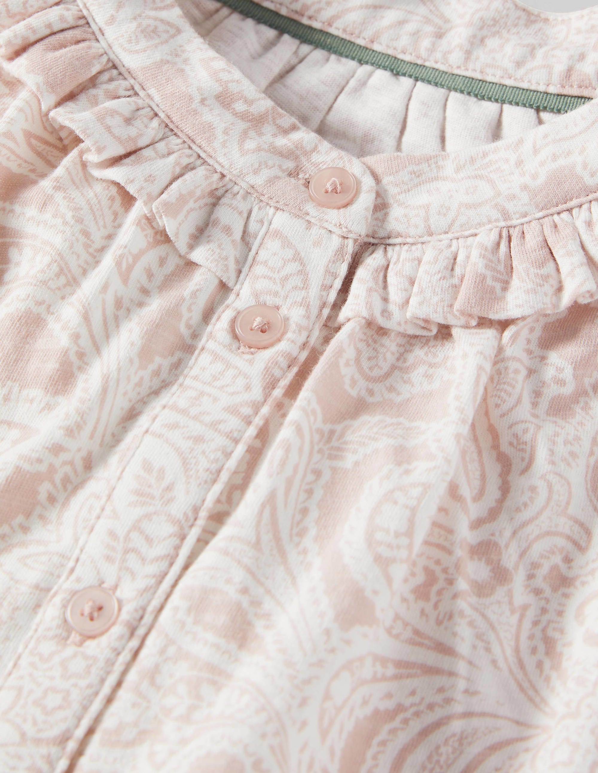Frill Detail Grown On Shirt-Milkshake, Paisley Bud - Image 6