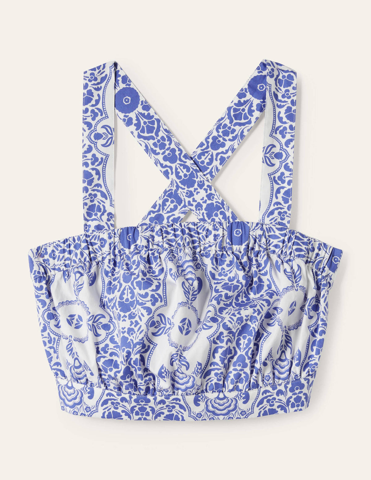 Cropped Cotton Top-Bluebell, Passion Bloom - Image 6