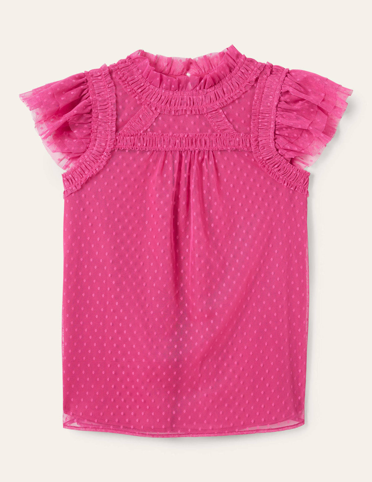 Edie Sleeveless Tulle Top-Party Pink-5