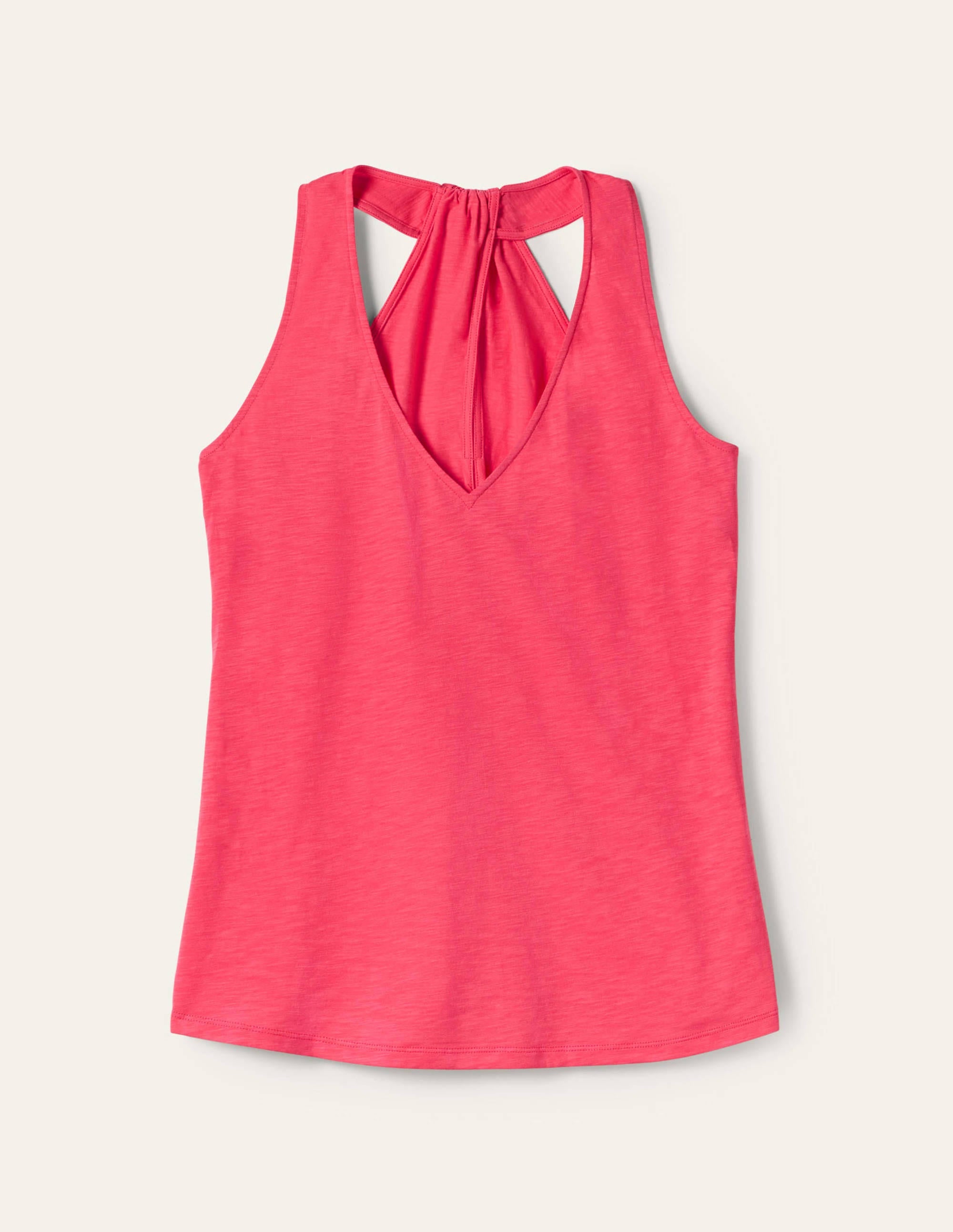 V-Neck Twist Back Jersey Top-Radish - Image 5