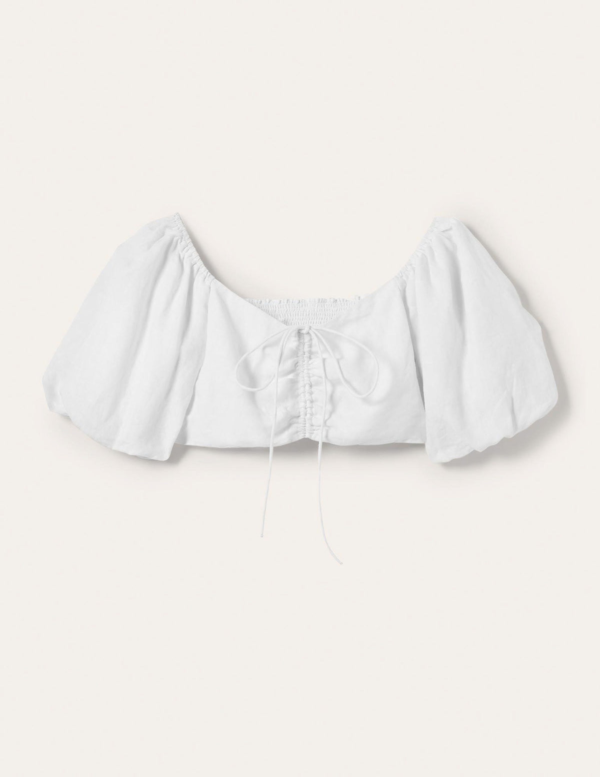 Halterneck Cut Out Crop Top-White - Image 9