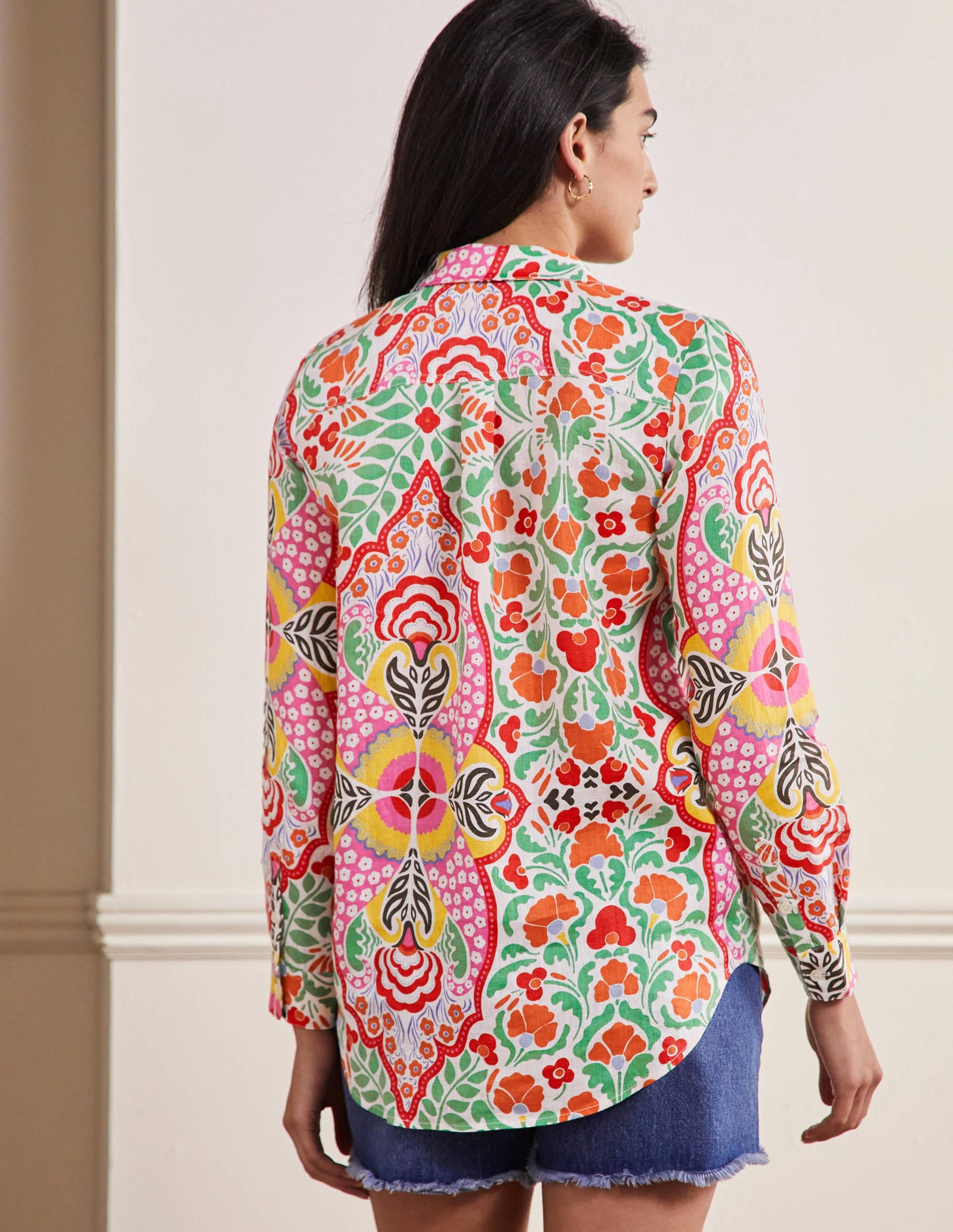 Linen Shirt-Multi, Passion Bloom - Image 3