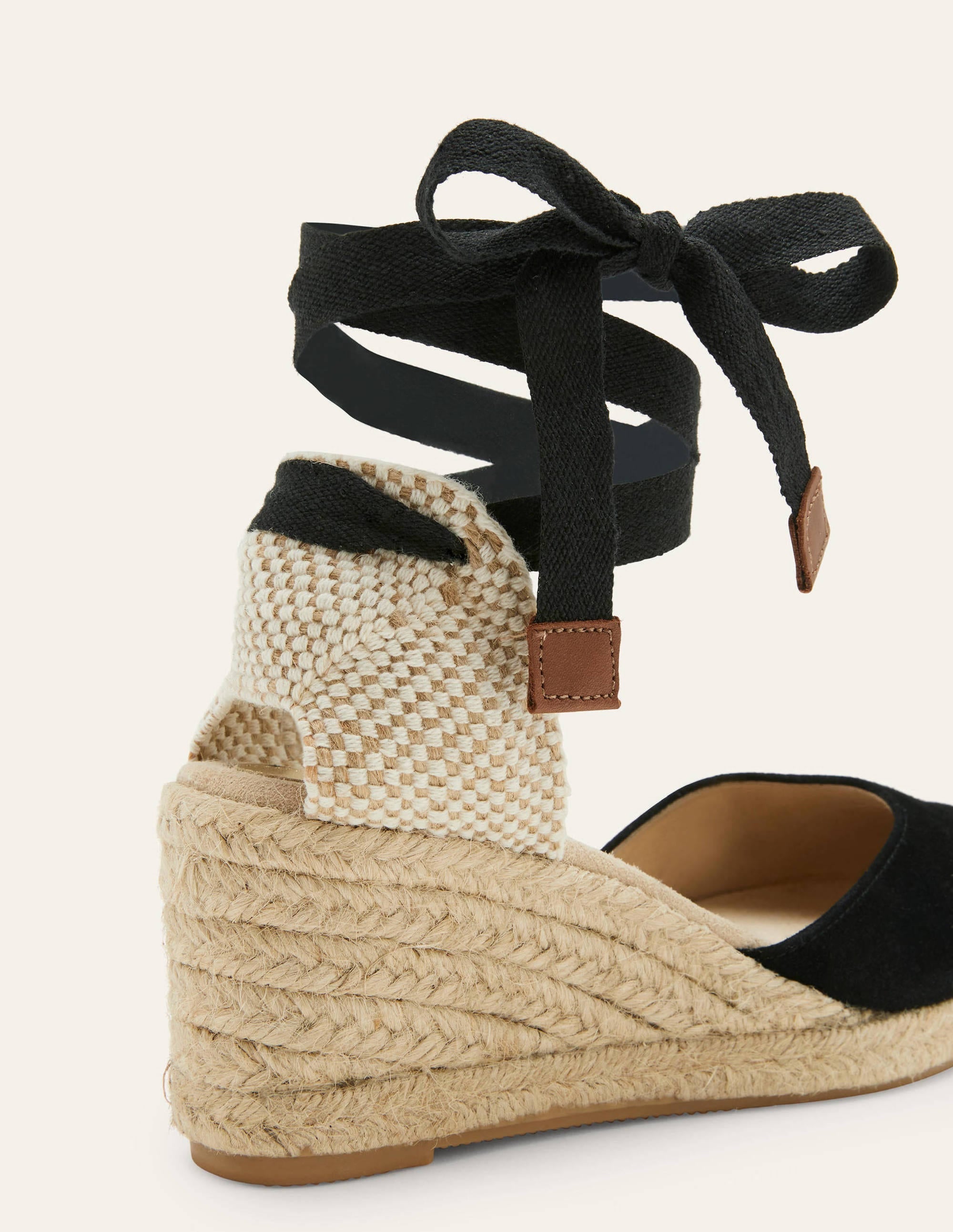 Cassie Espadrille Wedge-Black - Image 2