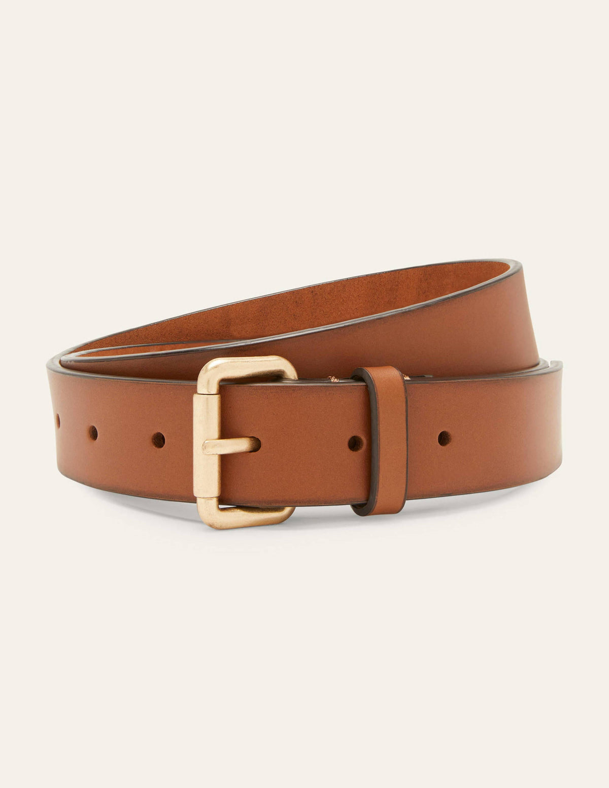 Classic Buckle Belt-Tan-1