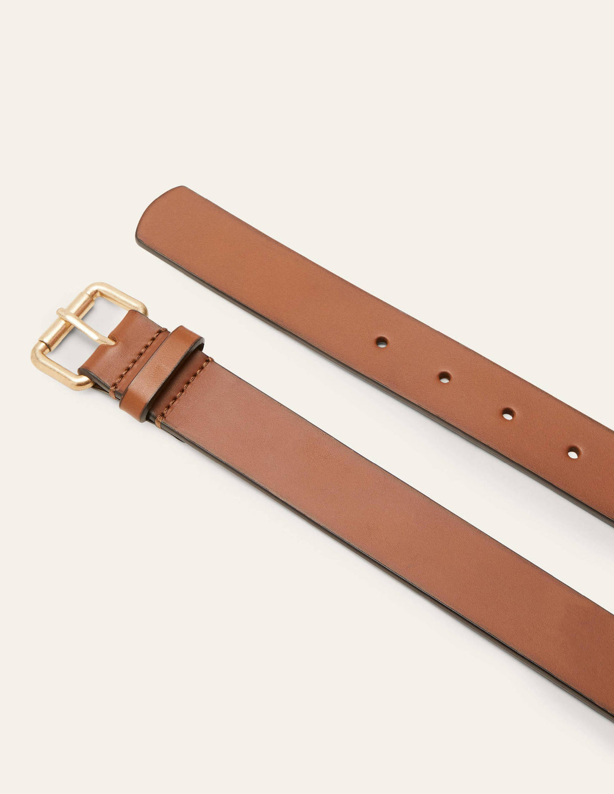 Classic Buckle Belt-Tan-2