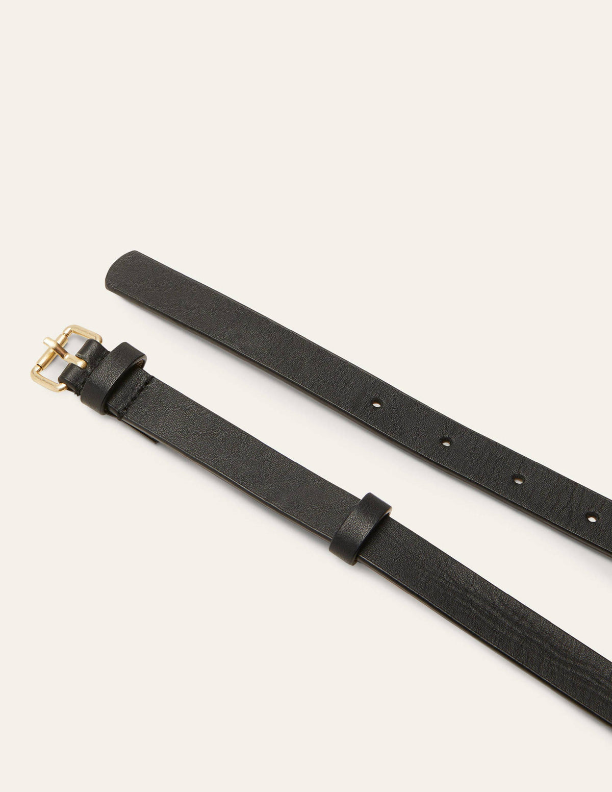 Skinny Buckle Belt-Black-2