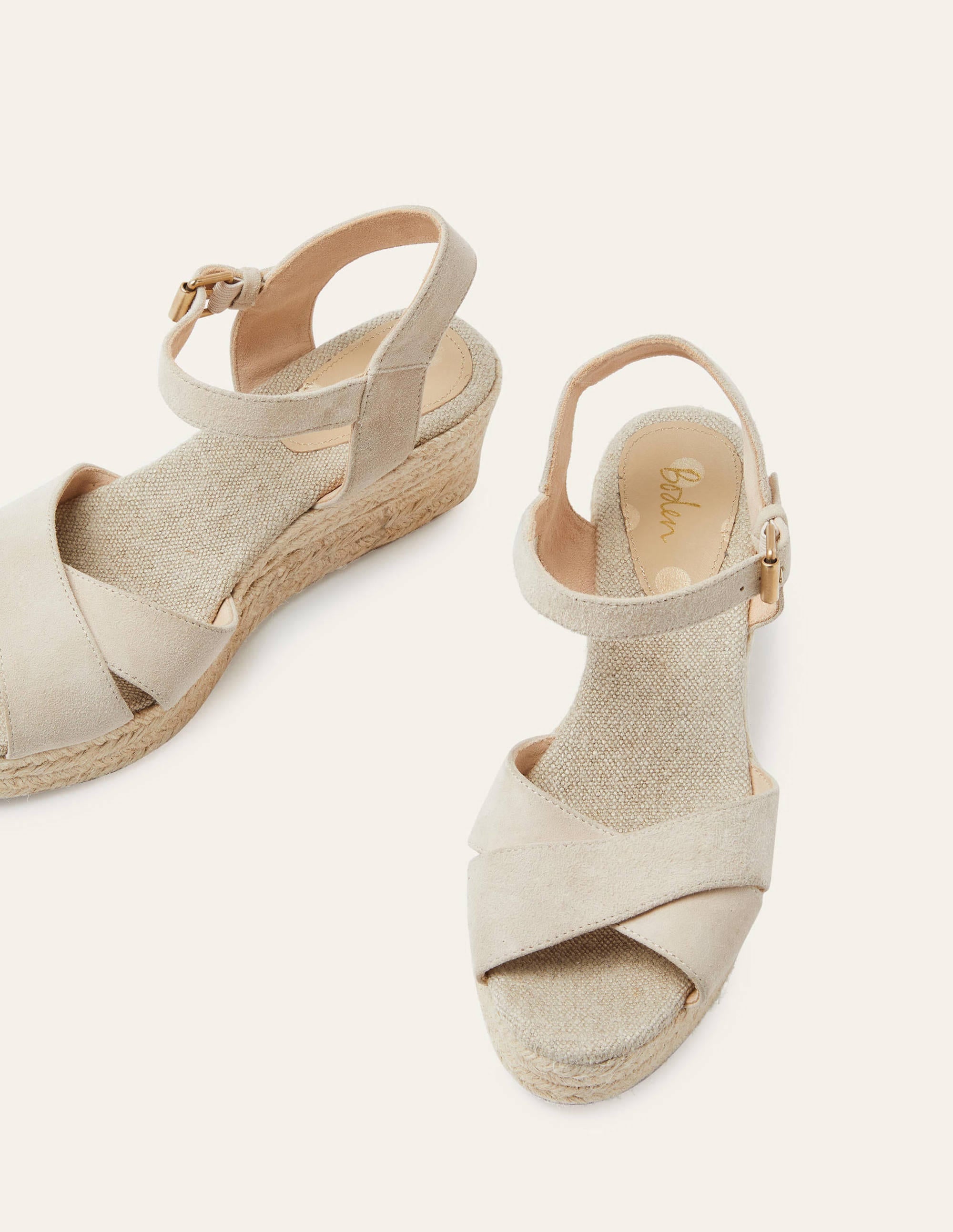 Jasmine Espadrille Wedges-Oatmeal - Image 1