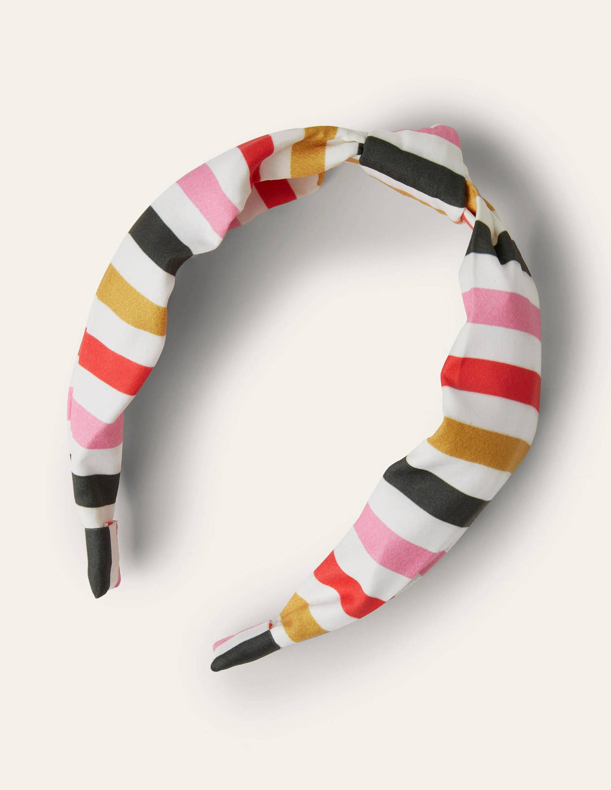 Knotted Headband-Formica Pink/Hot Coral Stripe - Image 1