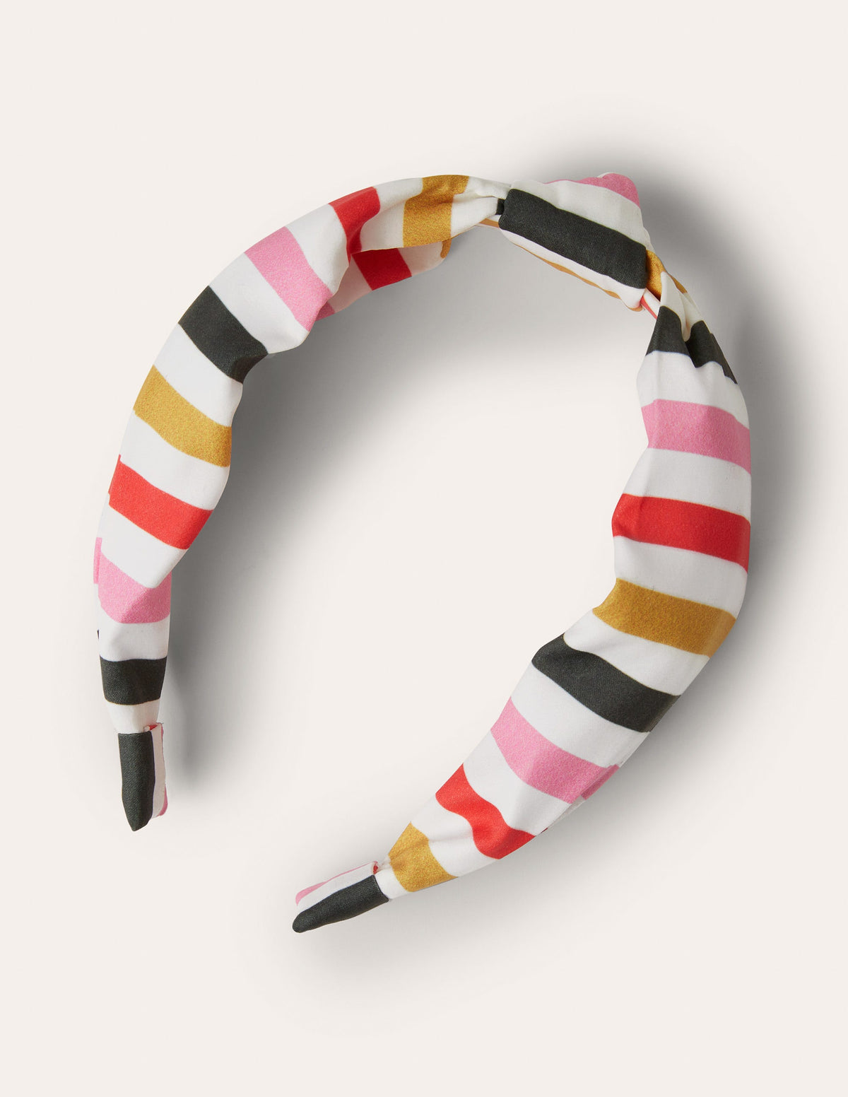 Knotted Headband-Formica Pink/Hot Coral Stripe - Image 3