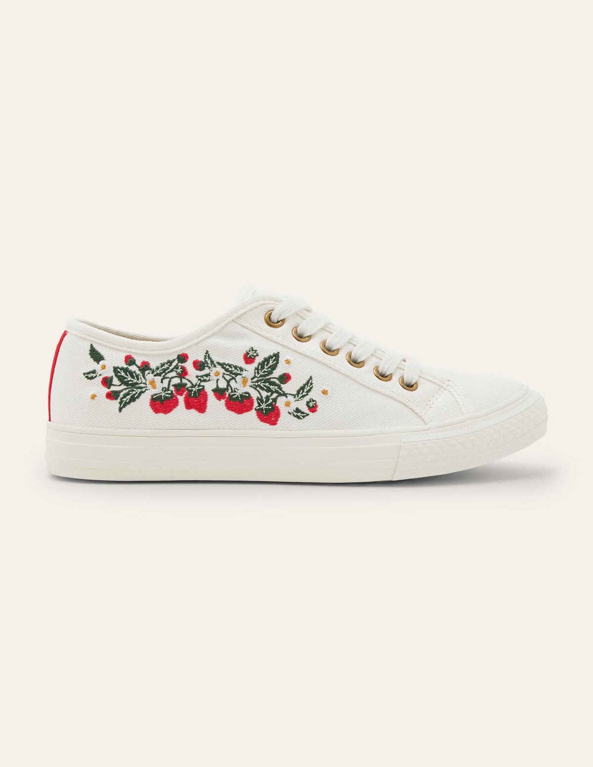 Freya Low Top Sneakers-Ecru, Strawberries-2