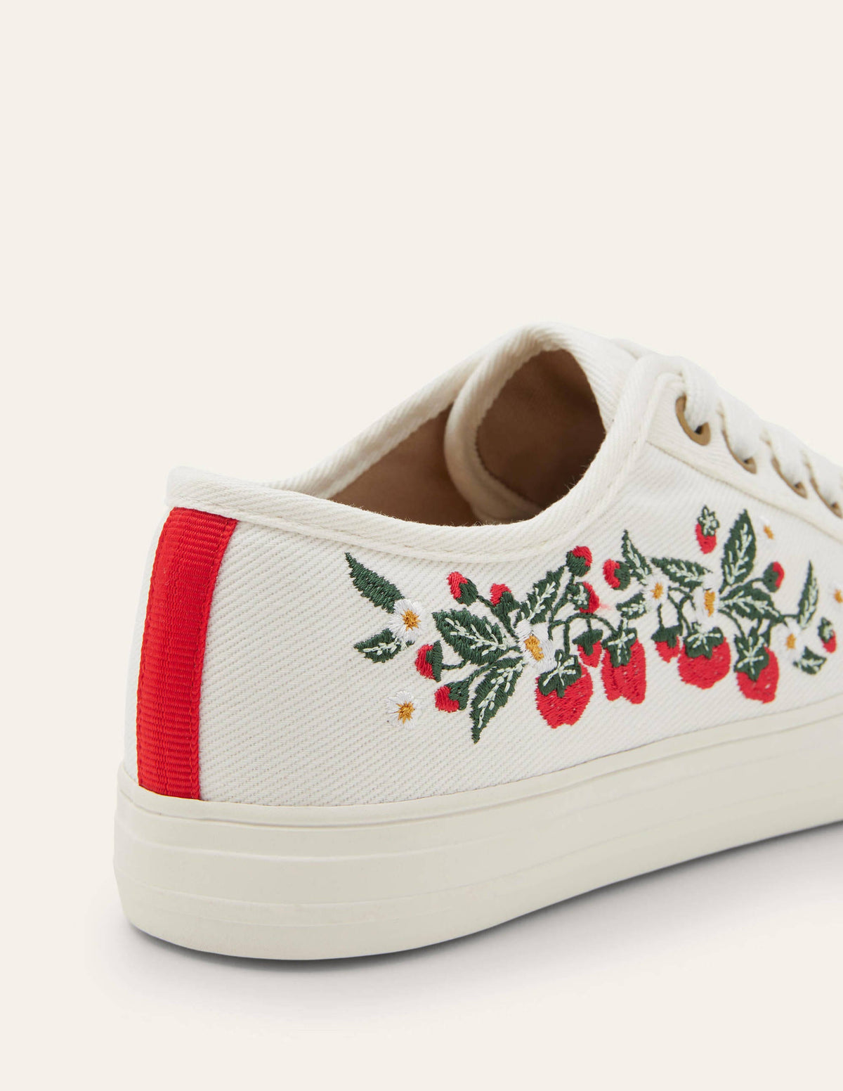 Freya Low Top Sneakers-Ecru, Strawberries-4