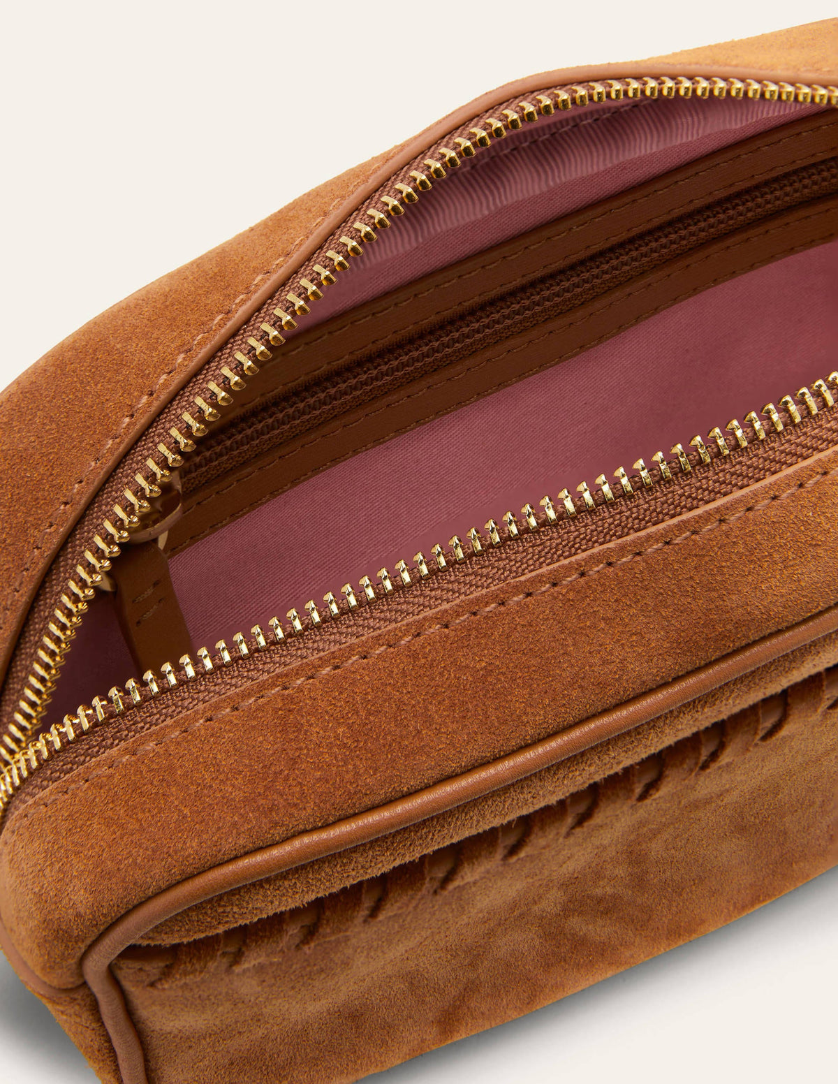 Stitch Detail Crossbody Bag-Tan-2