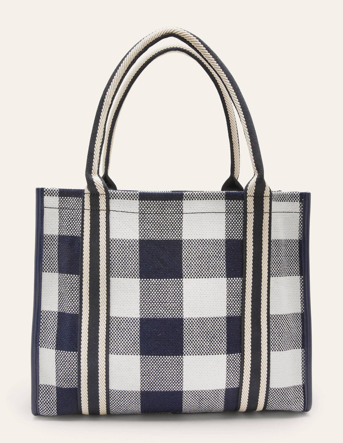 Tilda Canvas Tote Bag-Atlantic Ocean Gingham-1