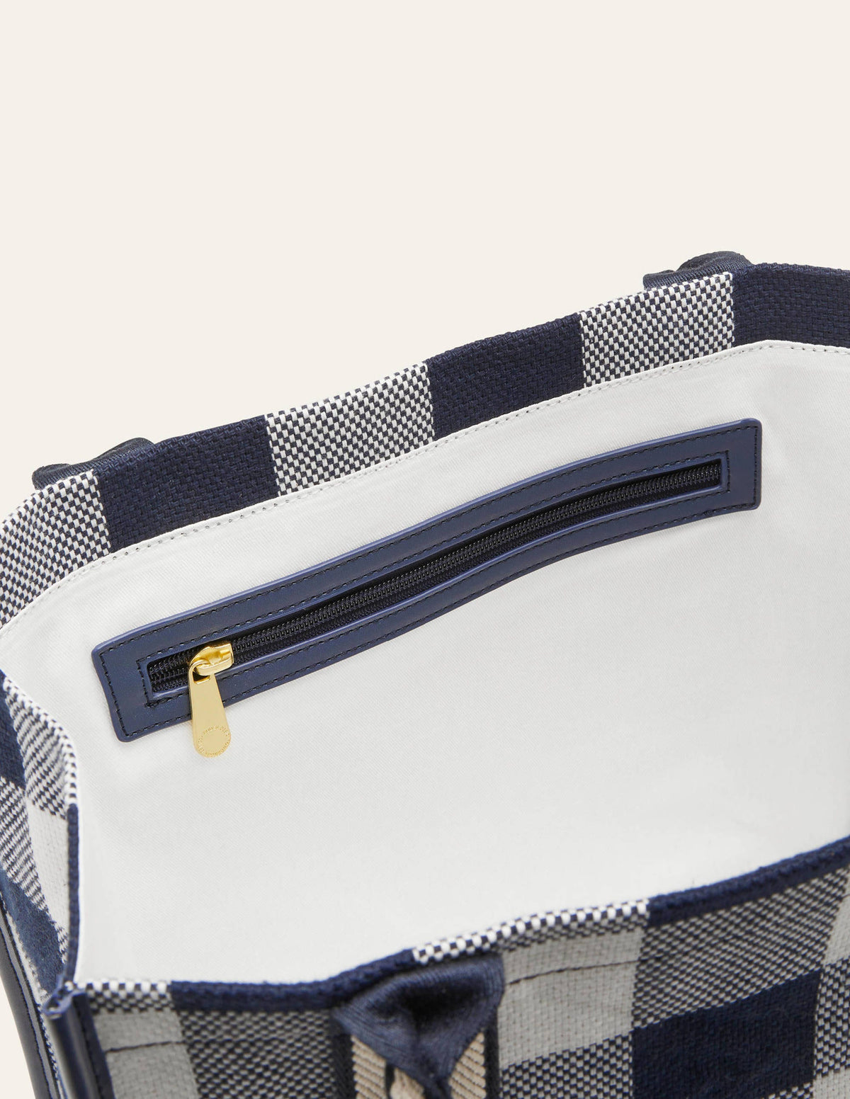 Tilda Canvas Tote Bag-Atlantic Ocean Gingham - Image 2