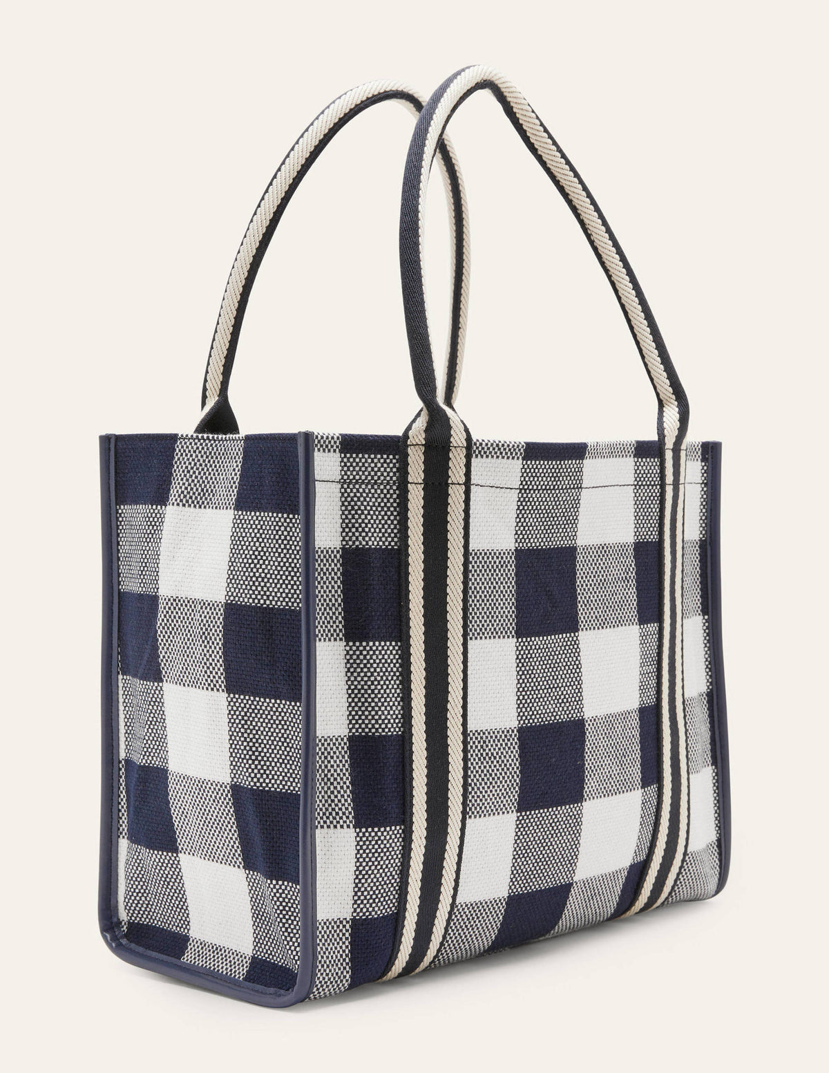 Tilda Canvas Tote Bag-Atlantic Ocean Gingham-3