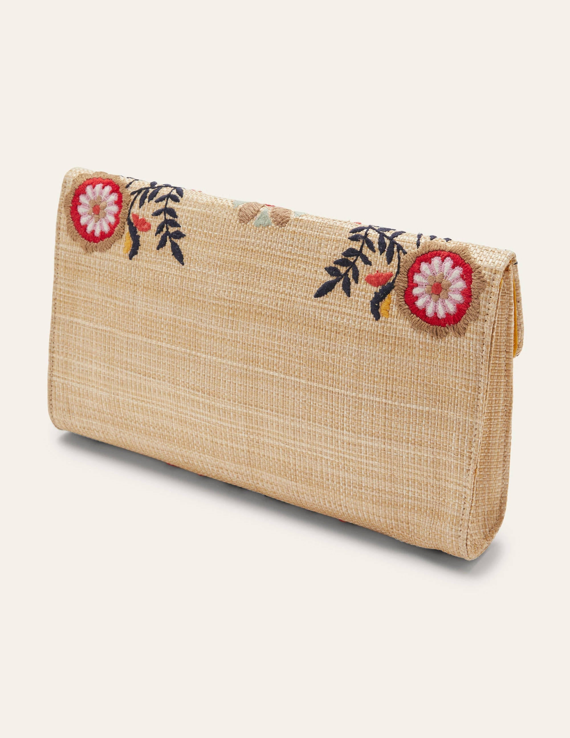 Embroidered Clutch Bag-Natural - Image 4