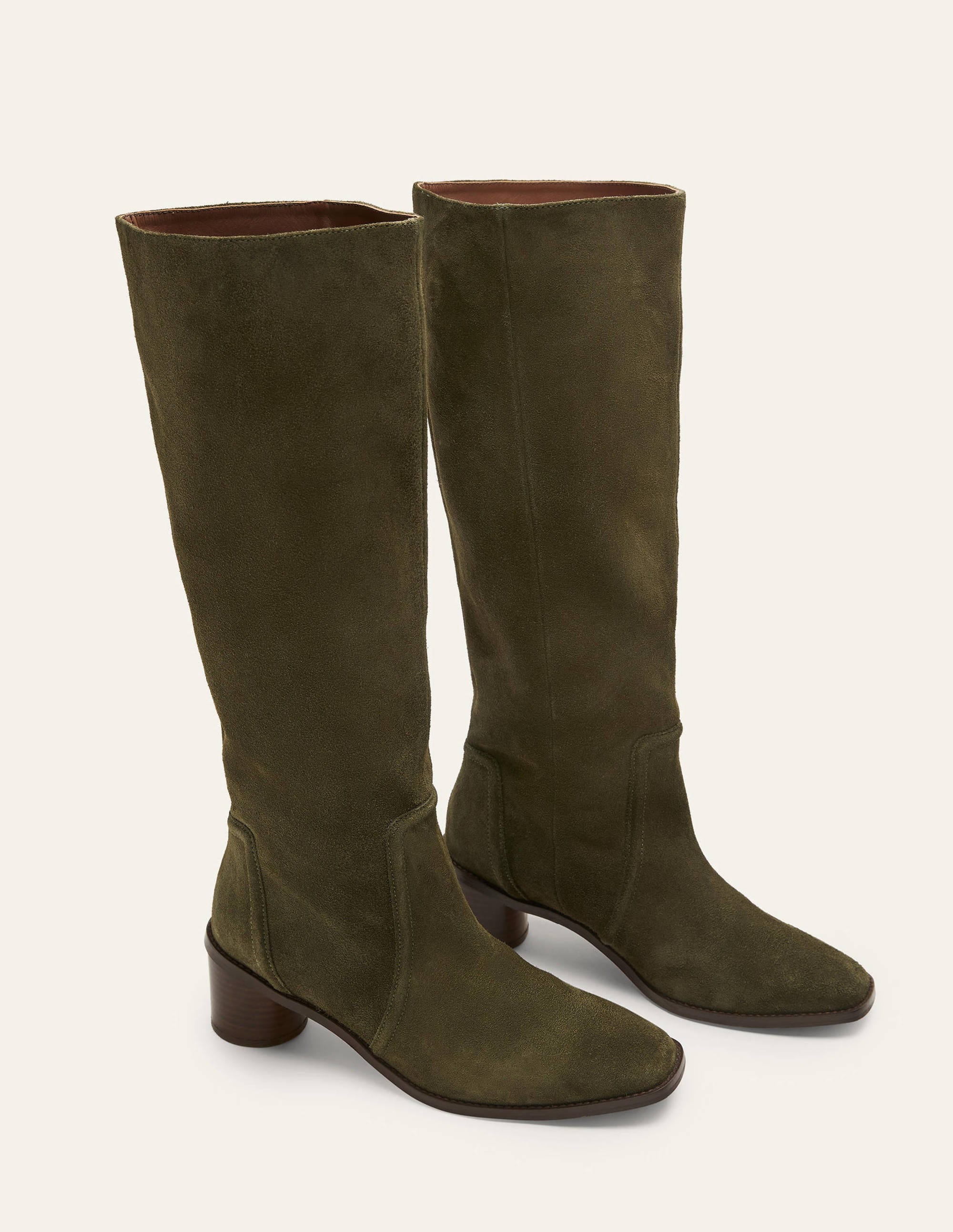 Suede Knee High Boots-Marsh - Image 3