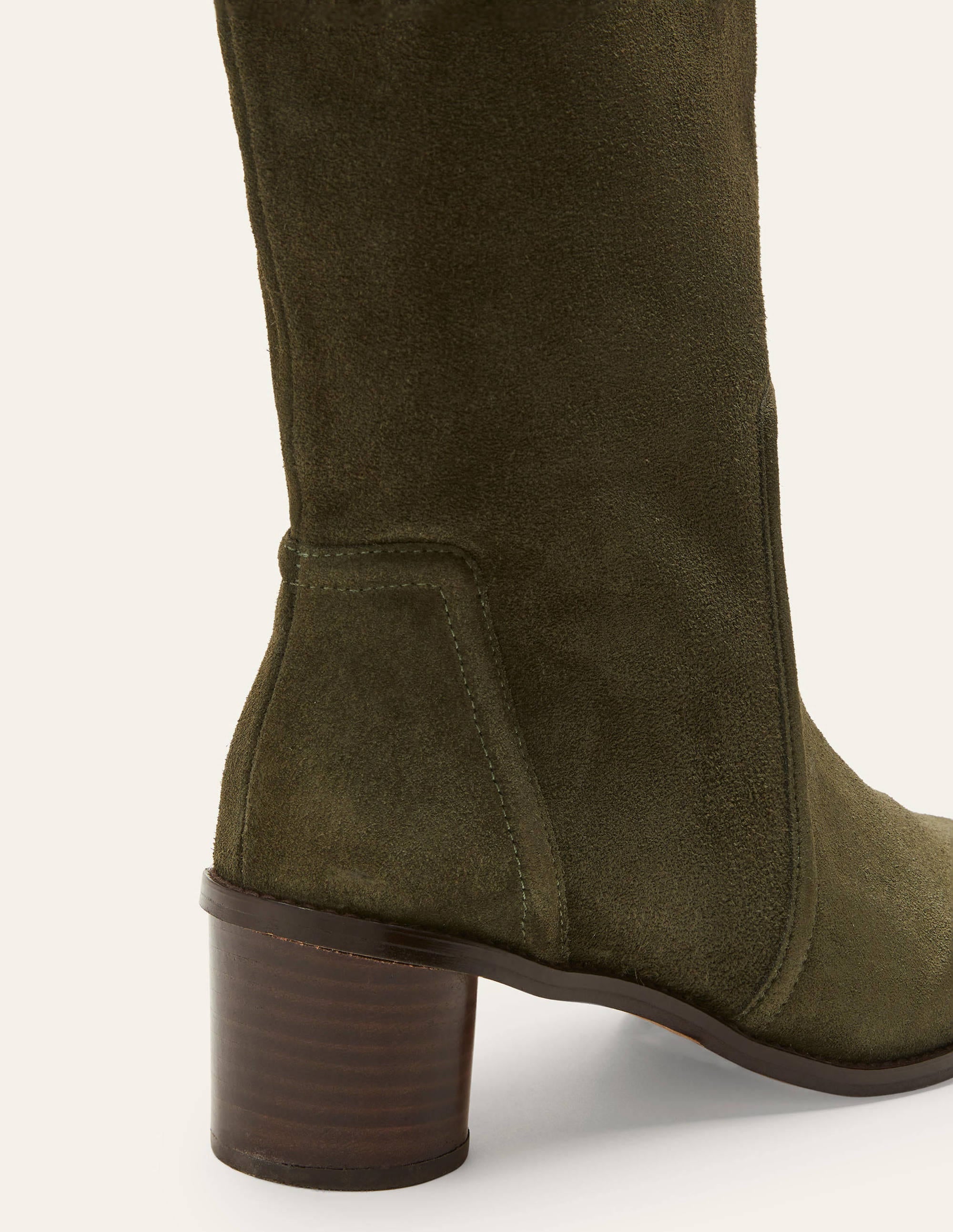 Suede Knee High Boots-Marsh - Image 4