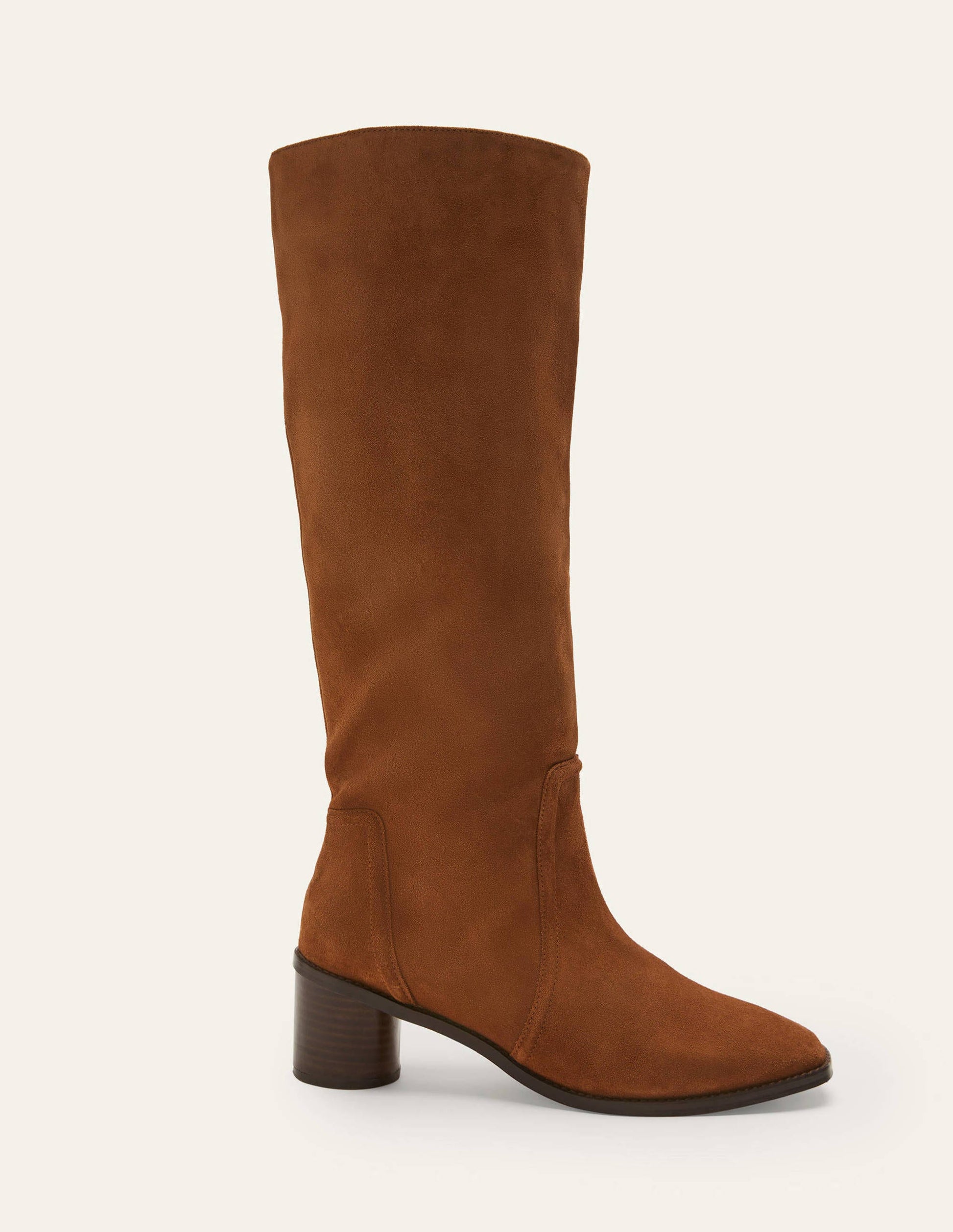 Suede Knee High Boots-Tobacco-2