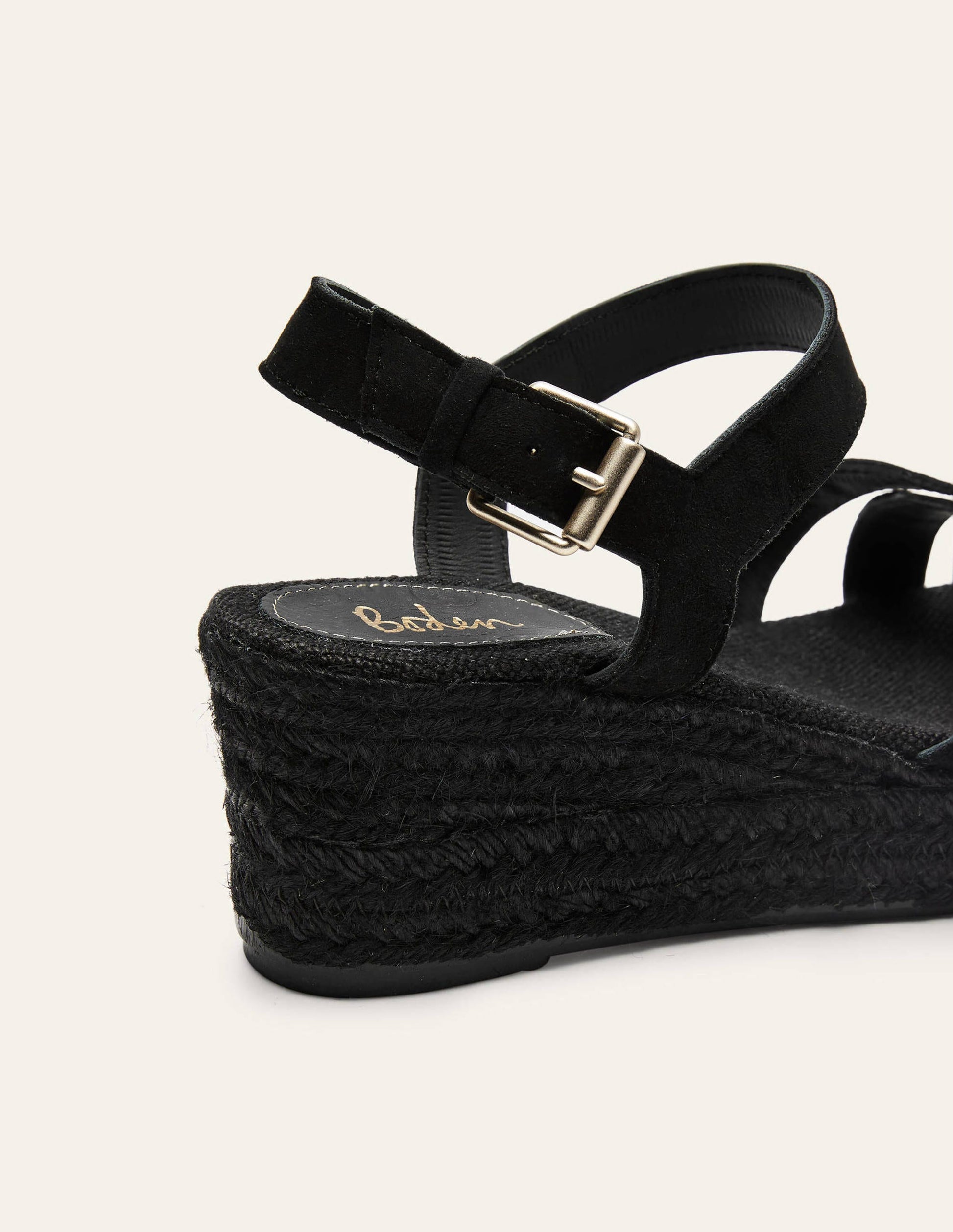 Geometric Espadrille Wedges-Black-3