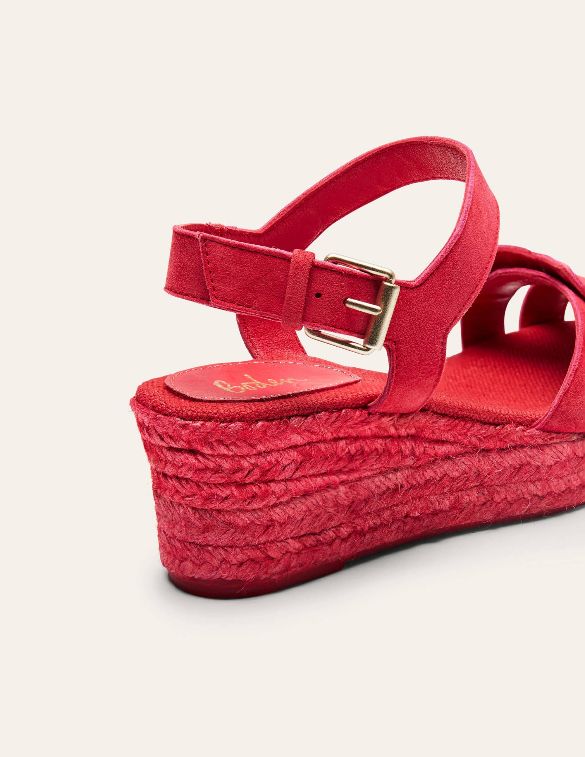 Geometric Espadrille Wedges-Bright Poppy - Image 3
