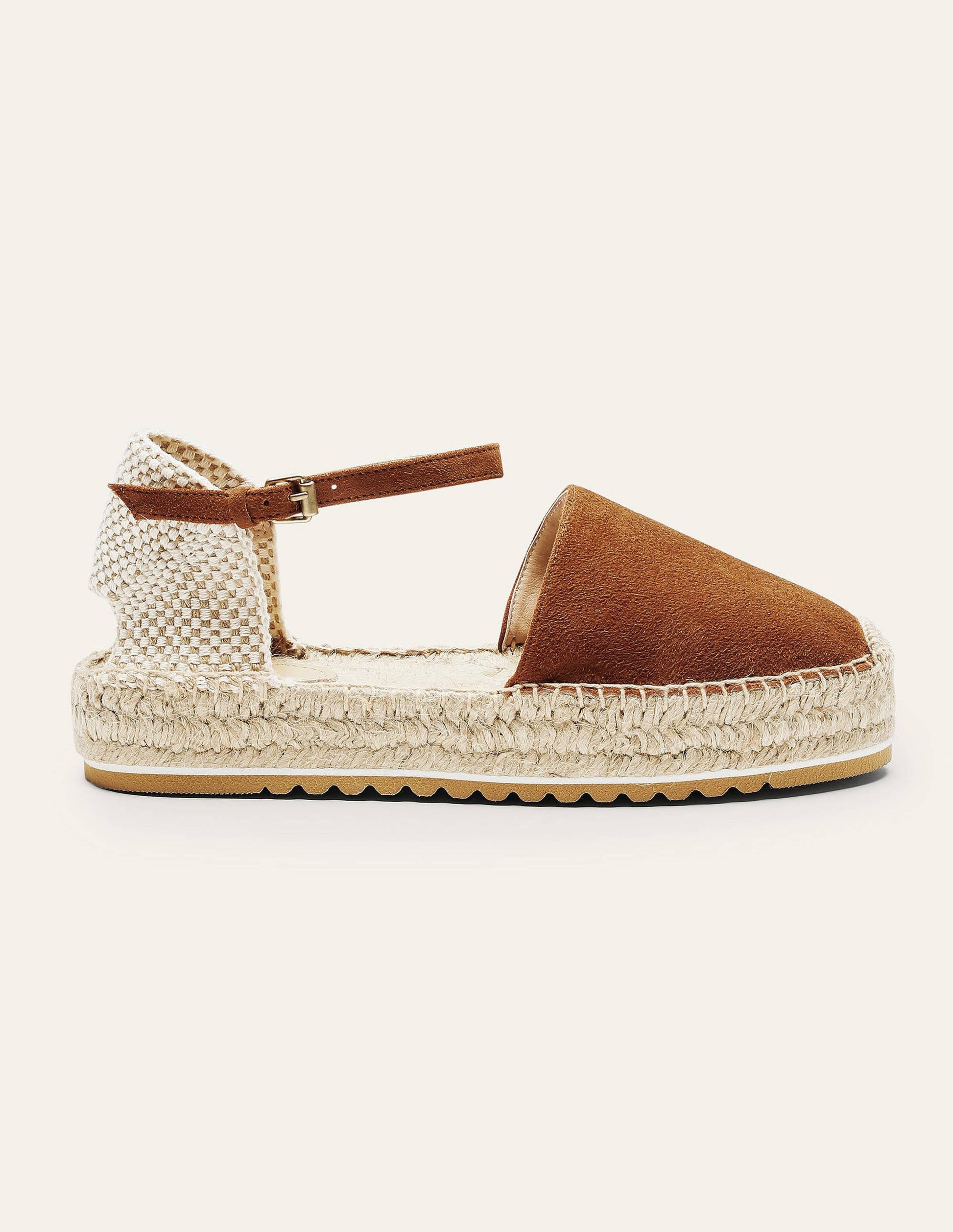 Flatform Espadrilles-Tan-2