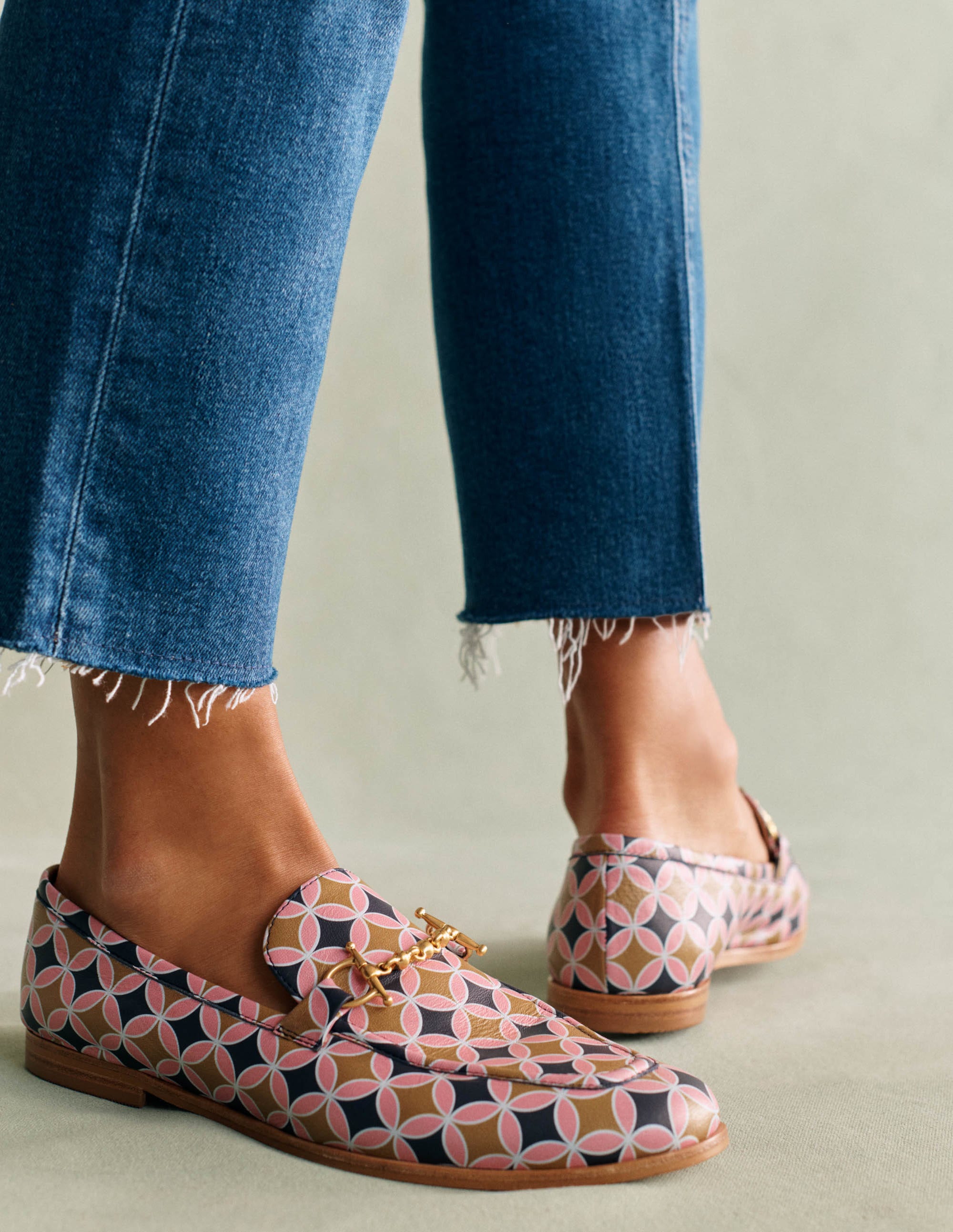 Snaffle Detail Leather Loafers-Camel, Spiro - Image 4