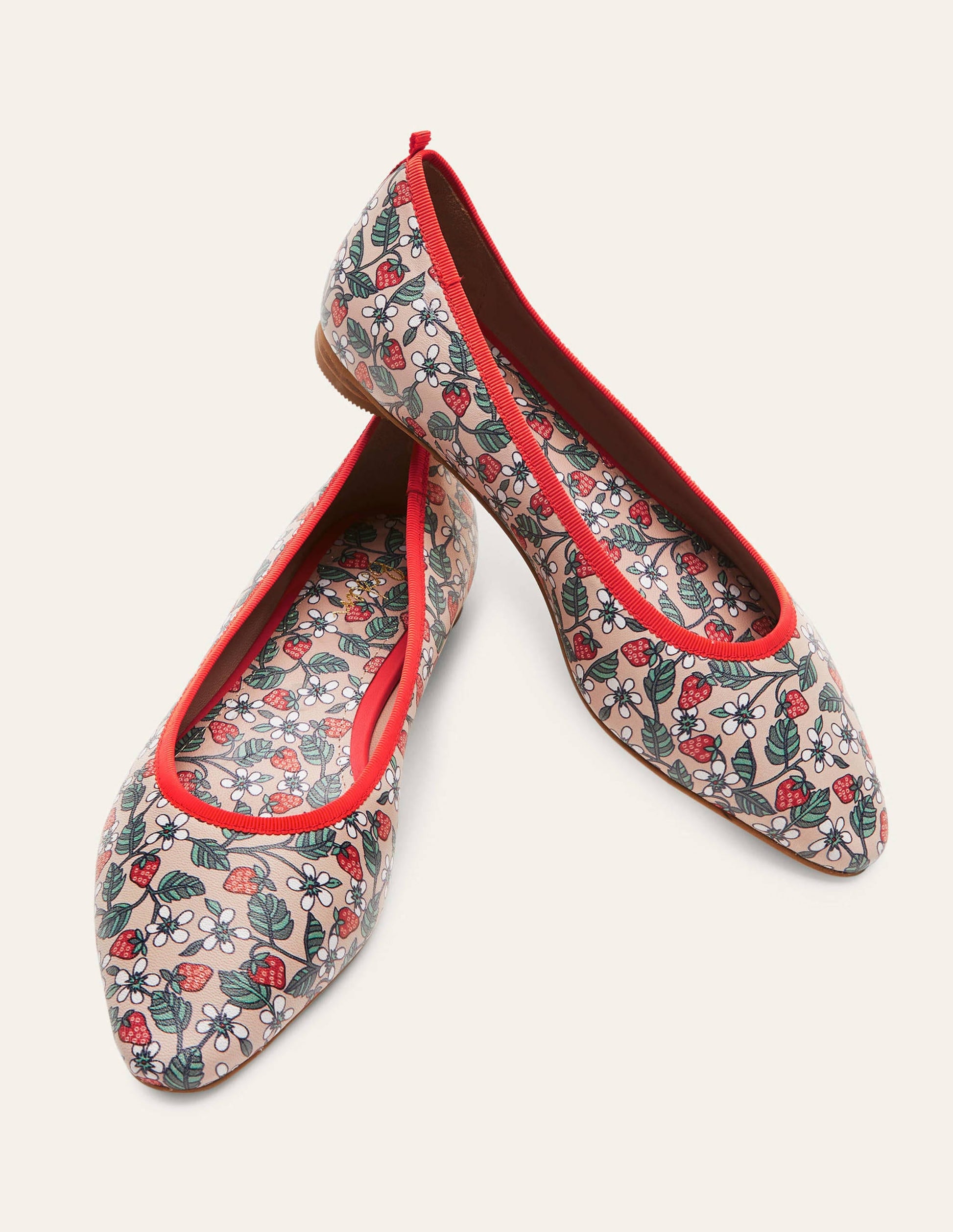 Almond Toe Ballerinas-Milkshake, Flora Berry-3