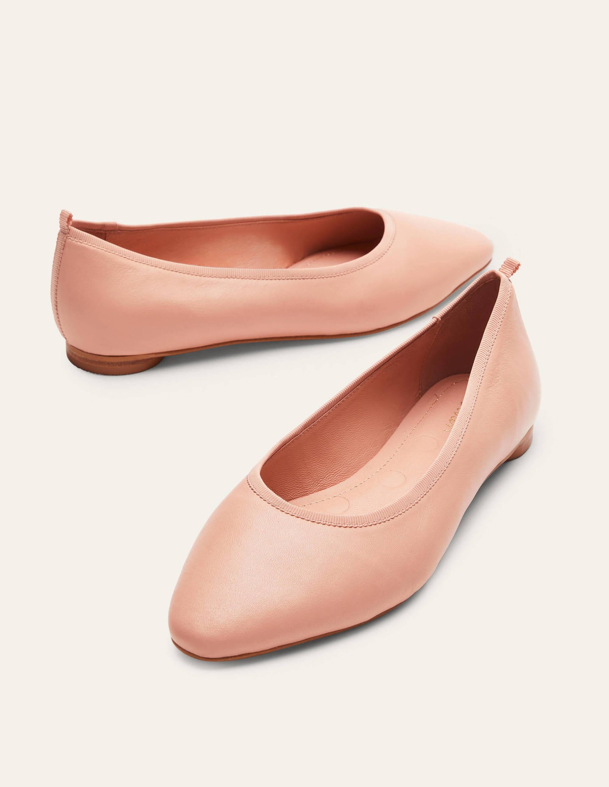 Almond Toe Ballerinas-Antique Pink - Image 1