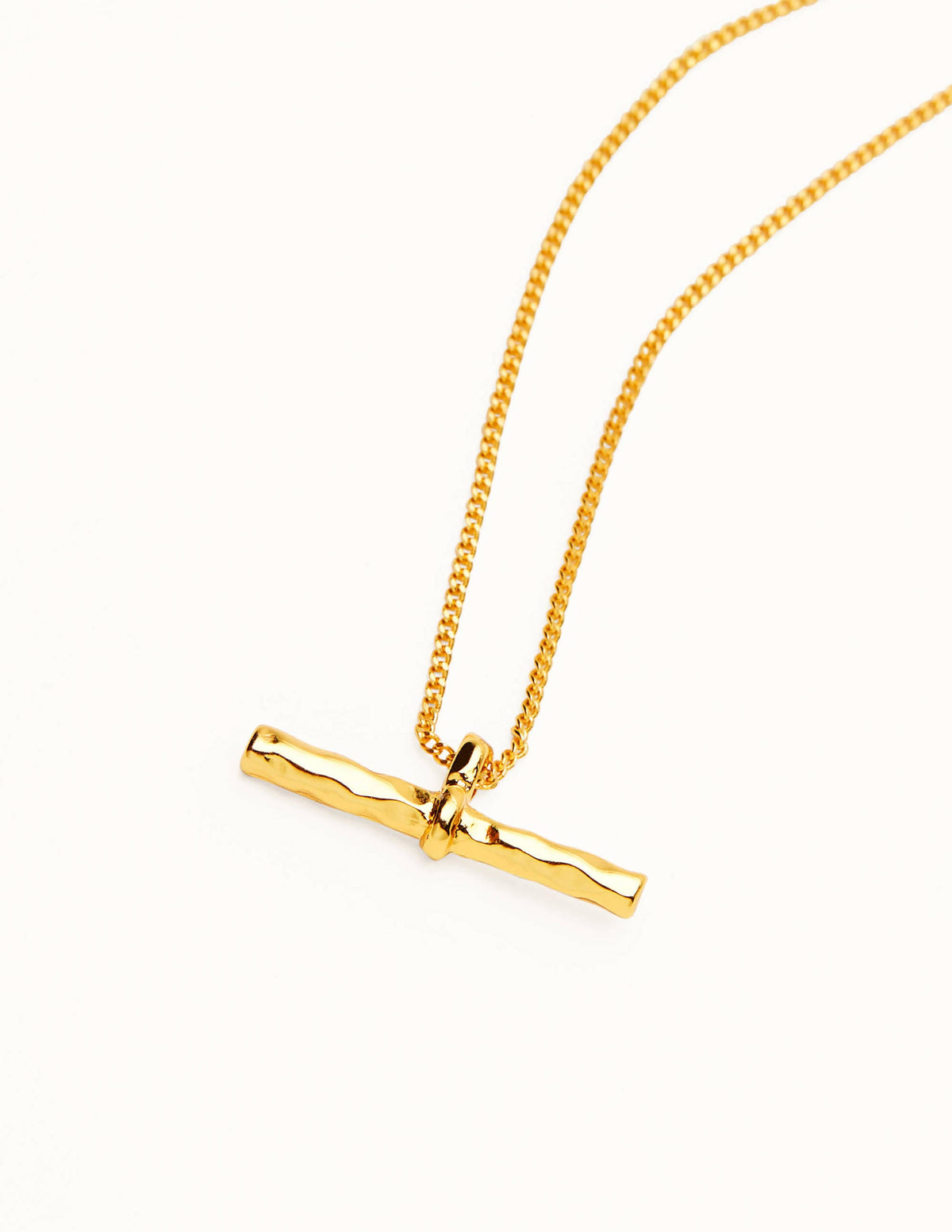 T-Bar Necklace-Gold Metallic-3