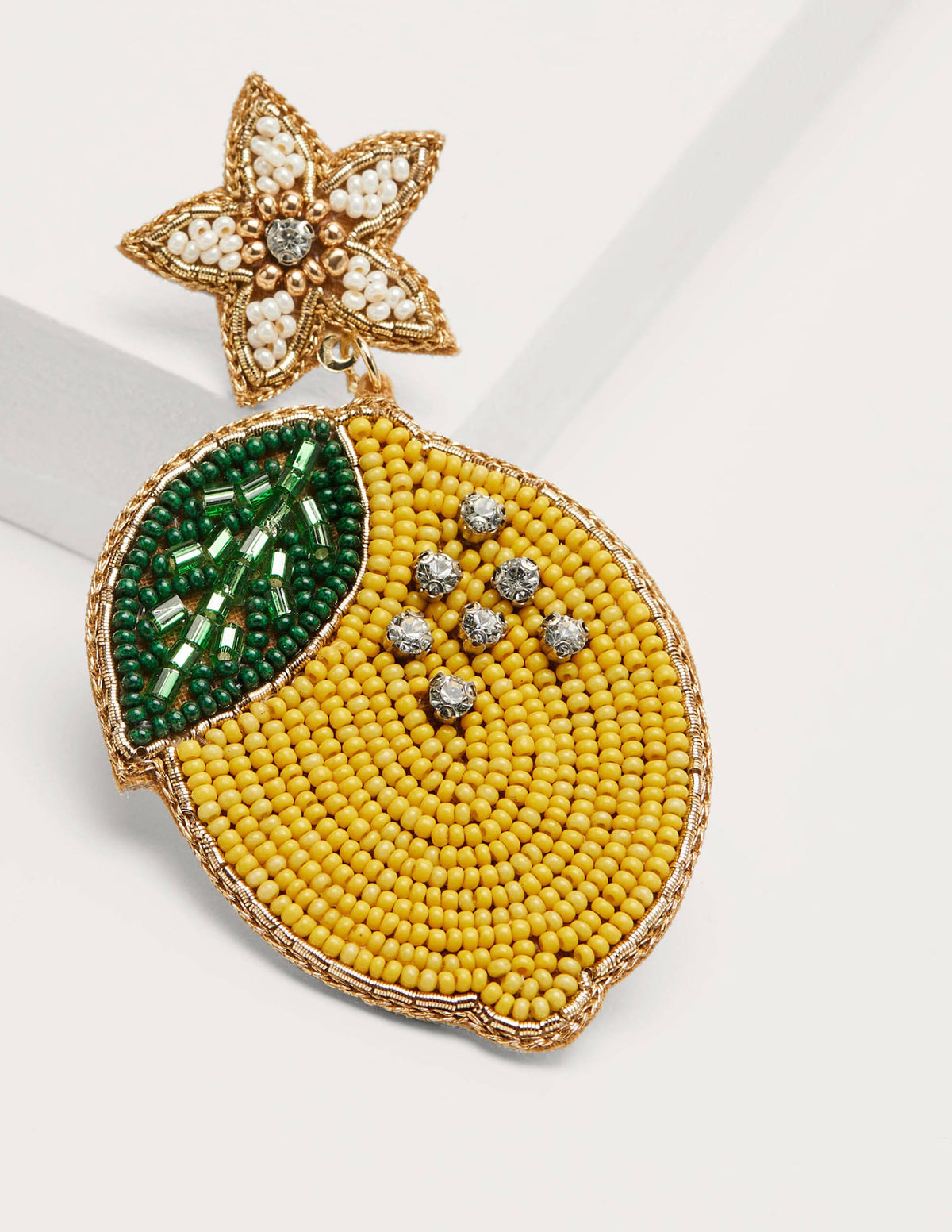 Beaded Earrings-Lemons-1