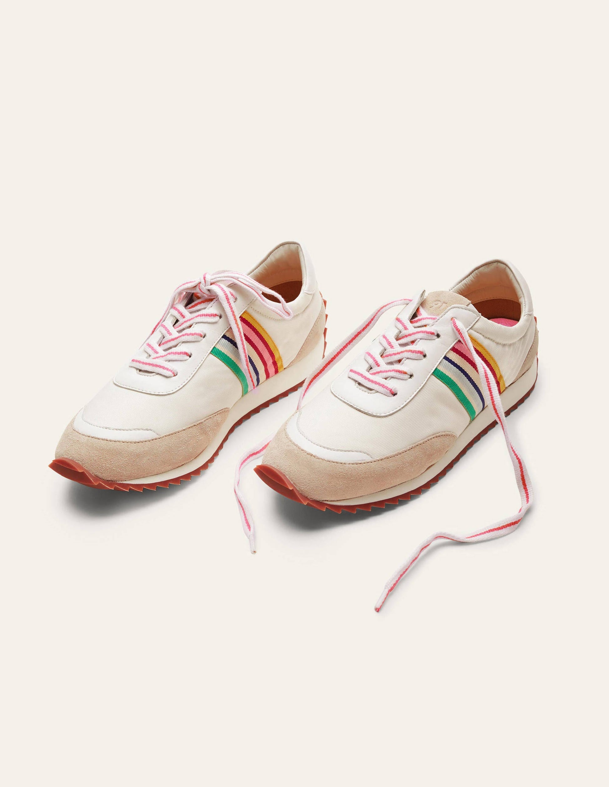 Striped Runner Sneakers-White, Multi Stripe-3