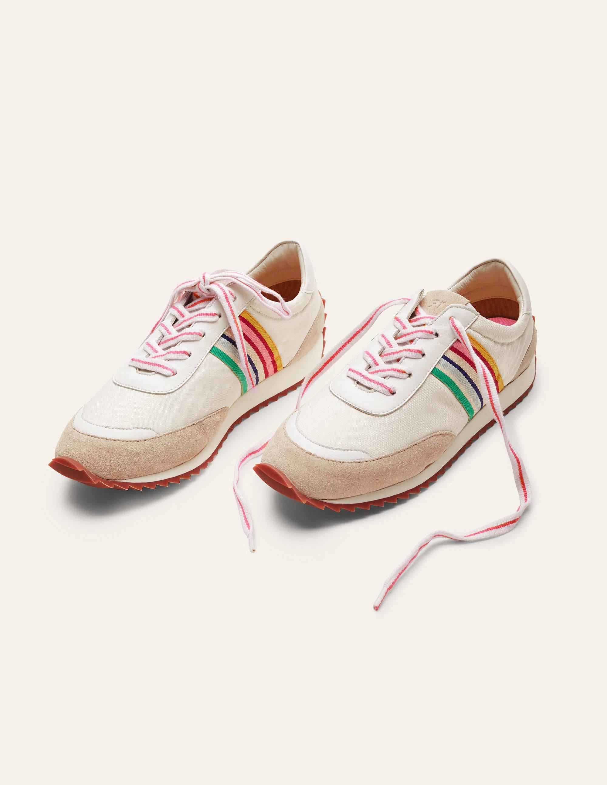 Striped Runner Sneakers-White, Multi Stripe - Image 3