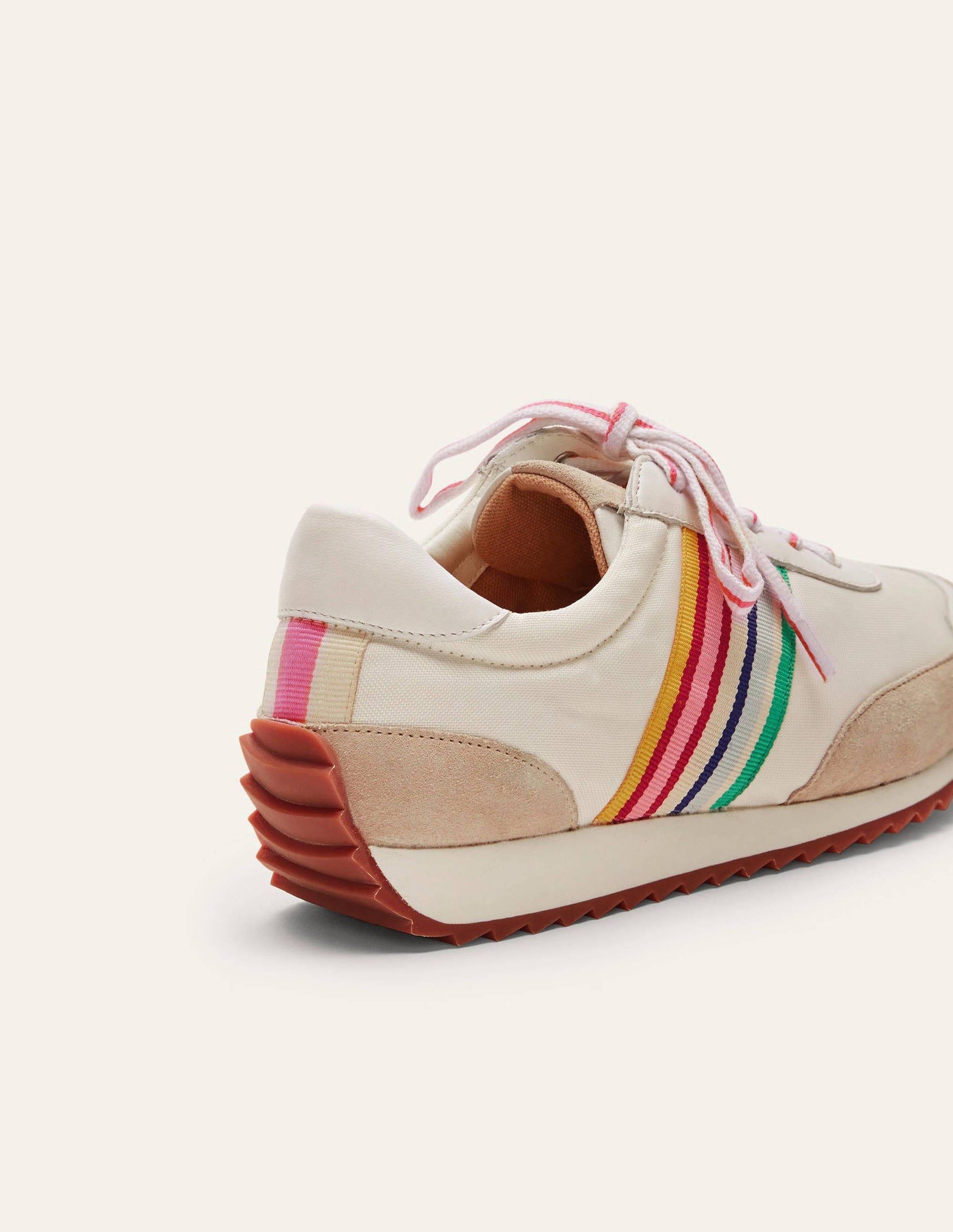 Striped Runner Sneakers-White, Multi Stripe-4