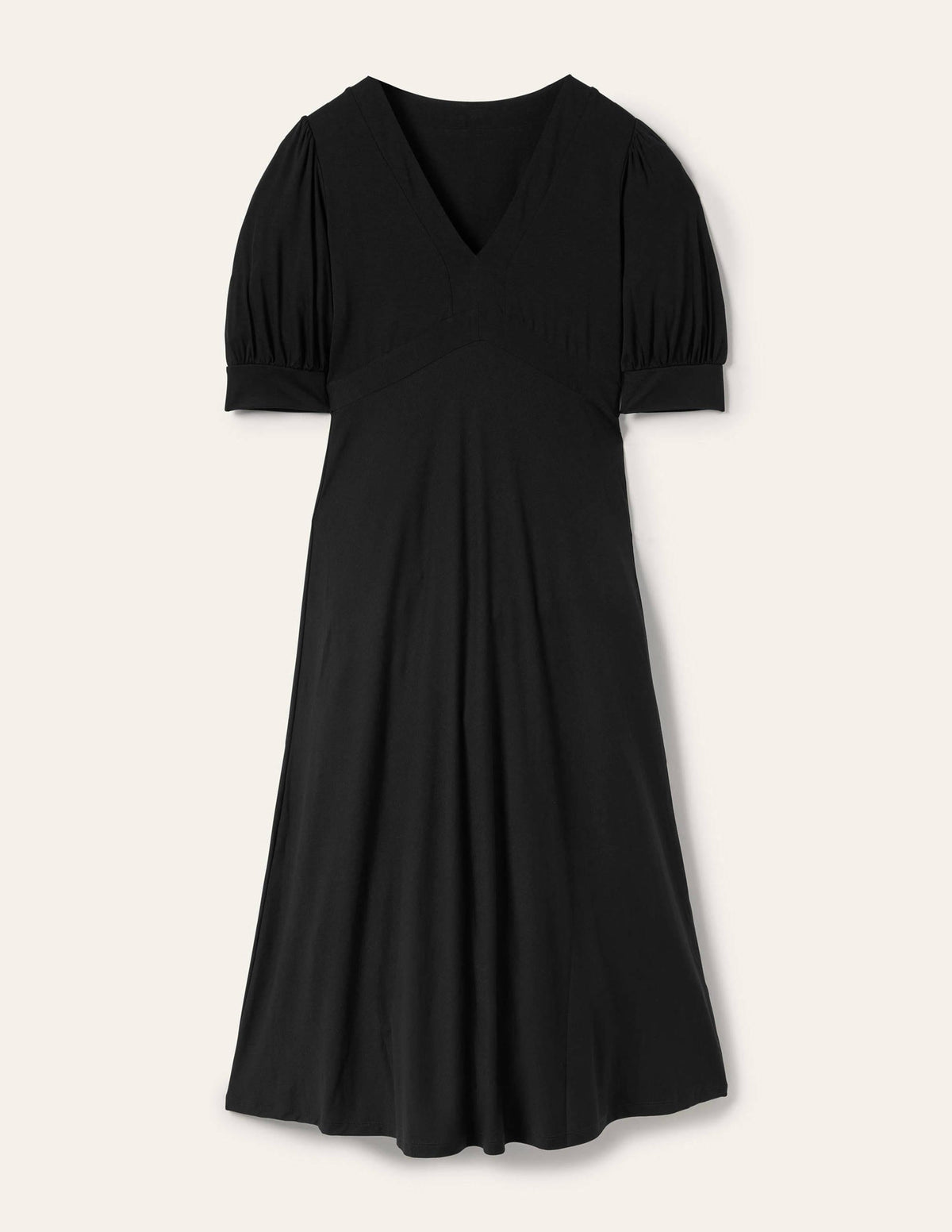 Eva Jersey Midi Dress-Black-5